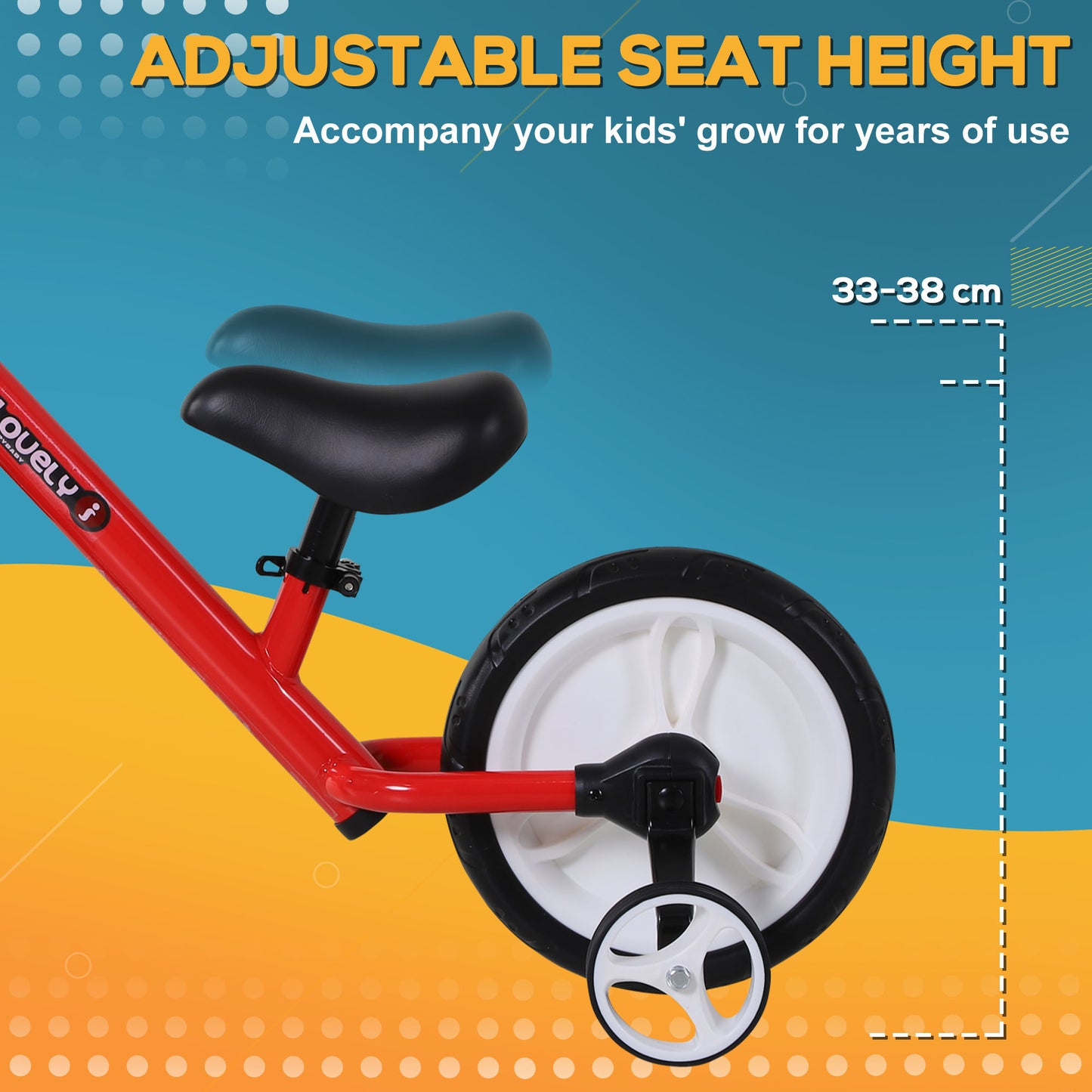 11 Inch Kids Balance Bike Training Pedal Bicycle W/ Removable