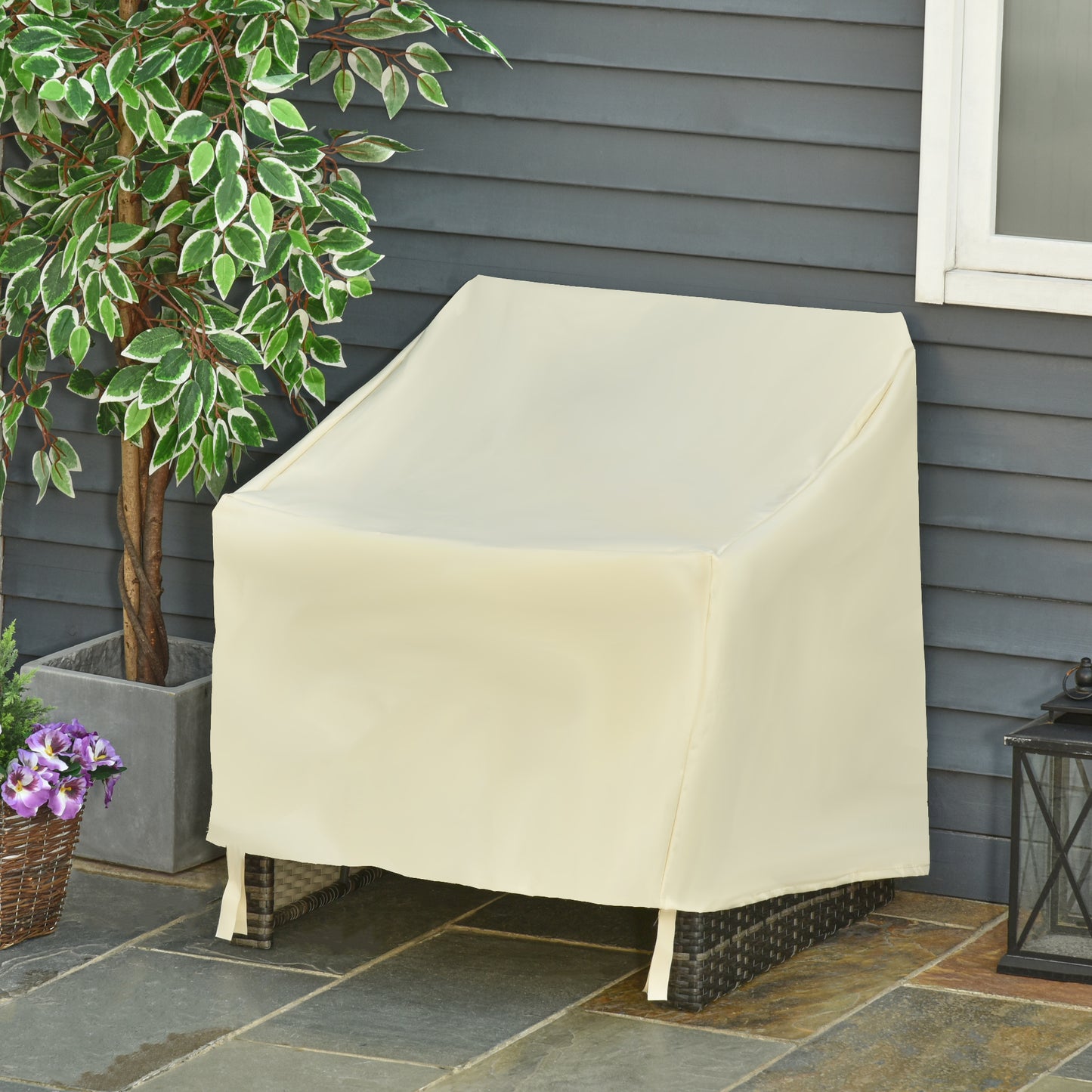 600D Oxford Cloth Furniture Cover Single Chair Garden Patio Outdoor