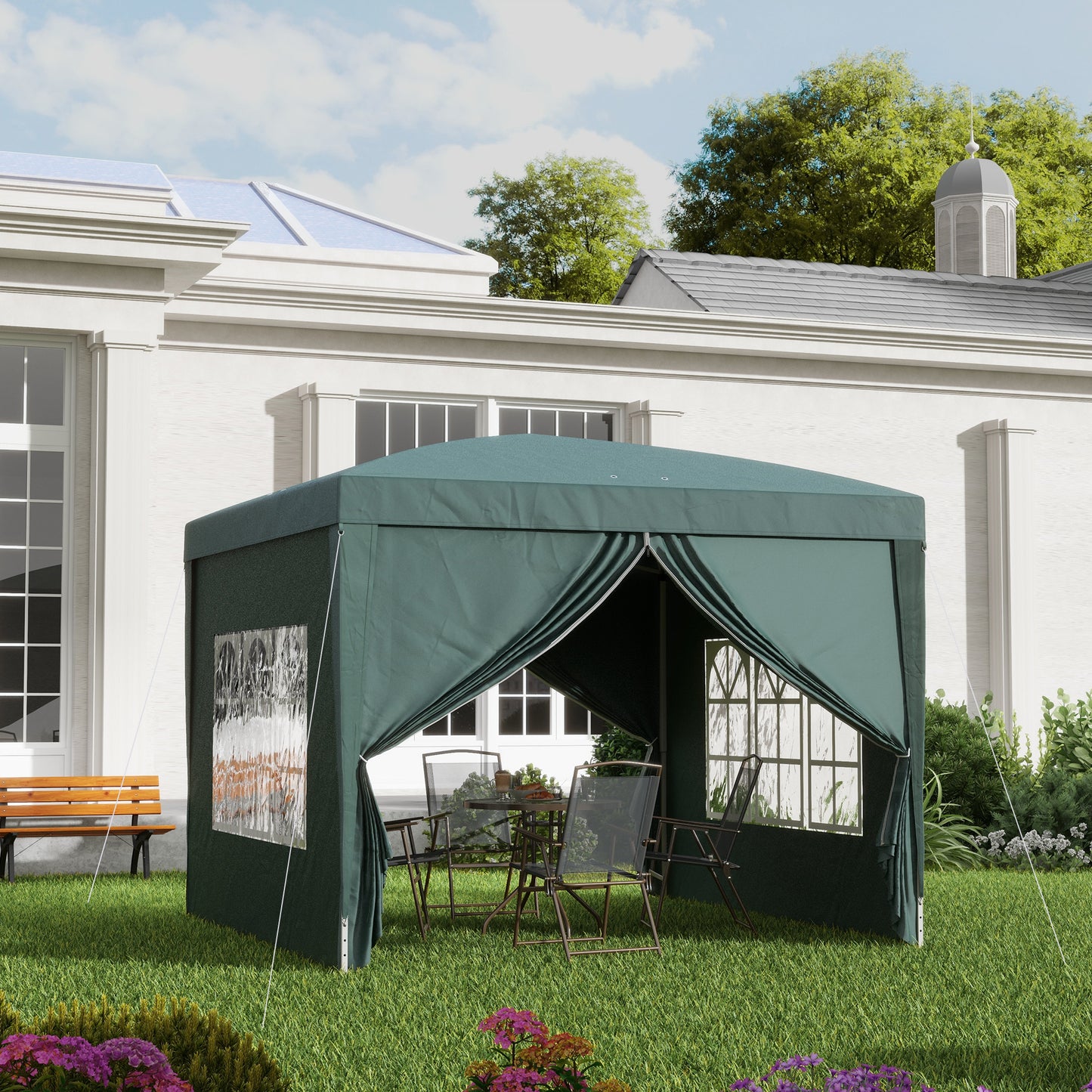 3 x 3m Pop Up Gazebo, Wedding Party Canopy Tent Marquee