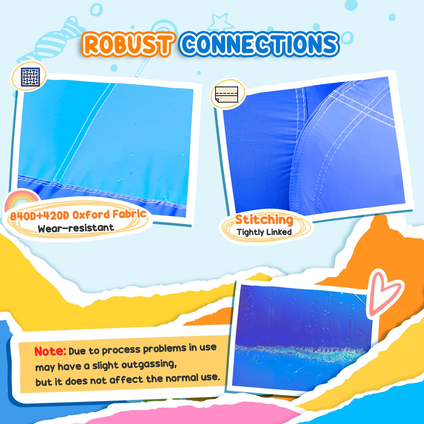 4 in 1 Kids Bouncy Castle Extra Large Double Slides & Trampoline