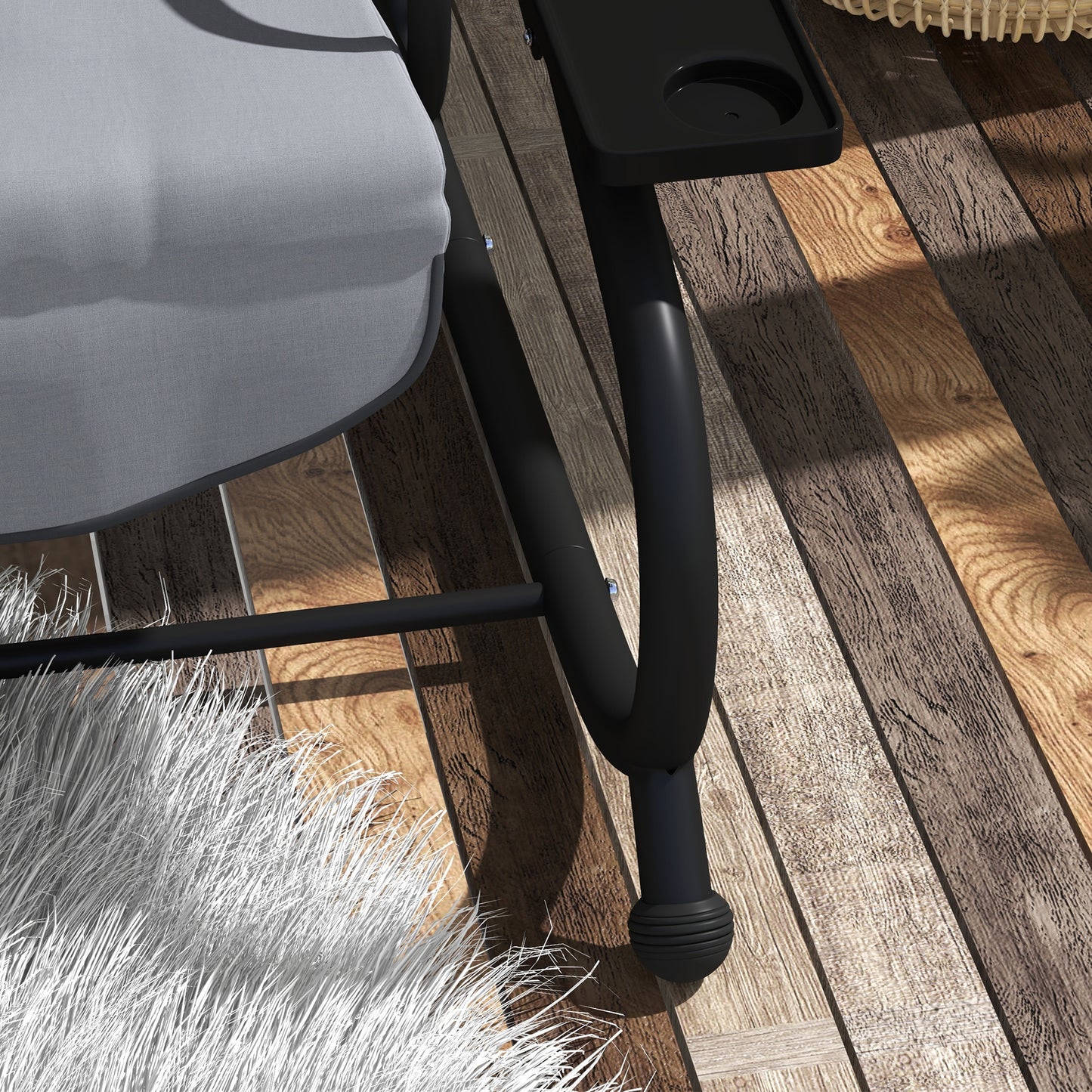 Three-Person garden Swing Chair, with Adjustable Canopy