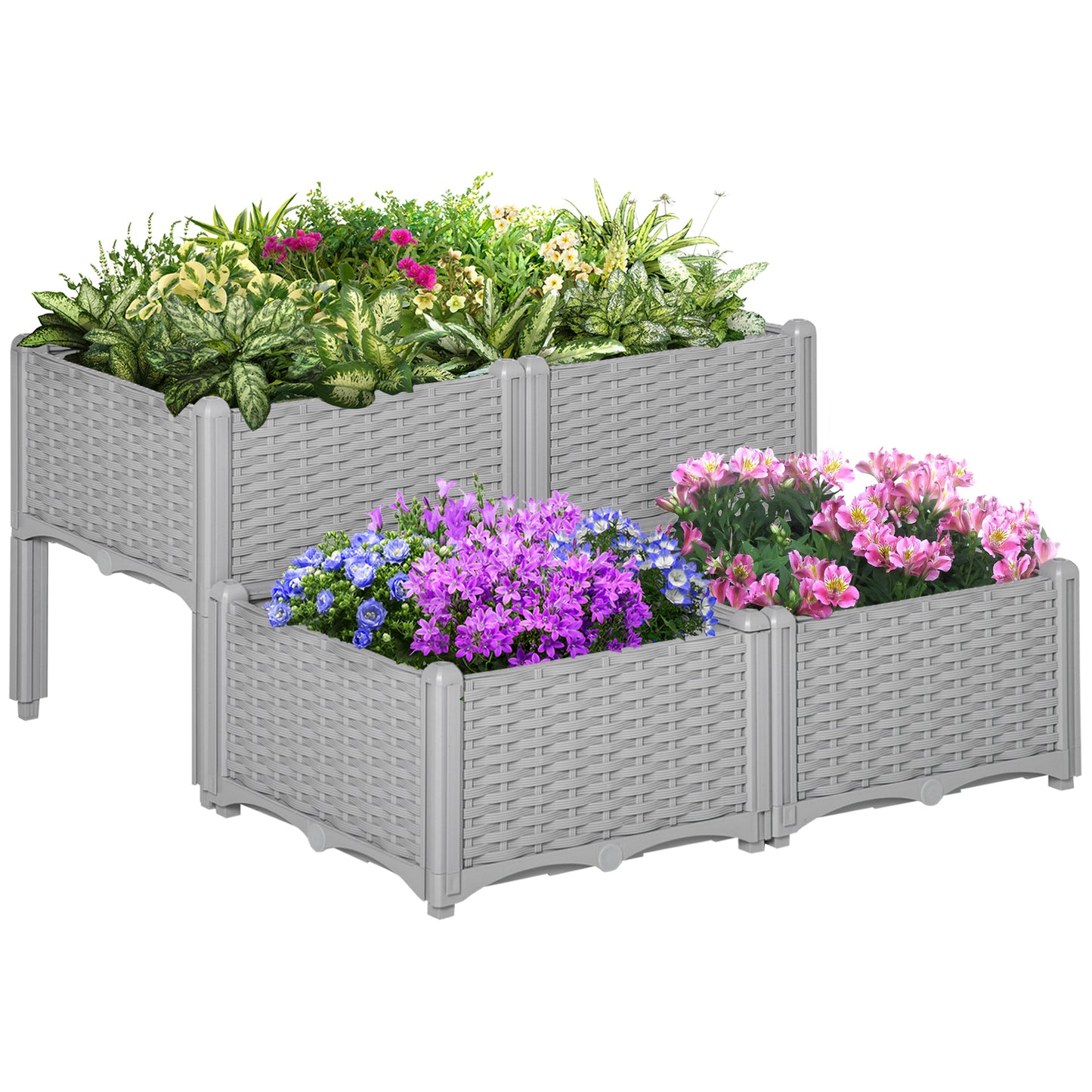 26L Garden Raised Bed Elevated Patio Flower Plant Planter Box PP