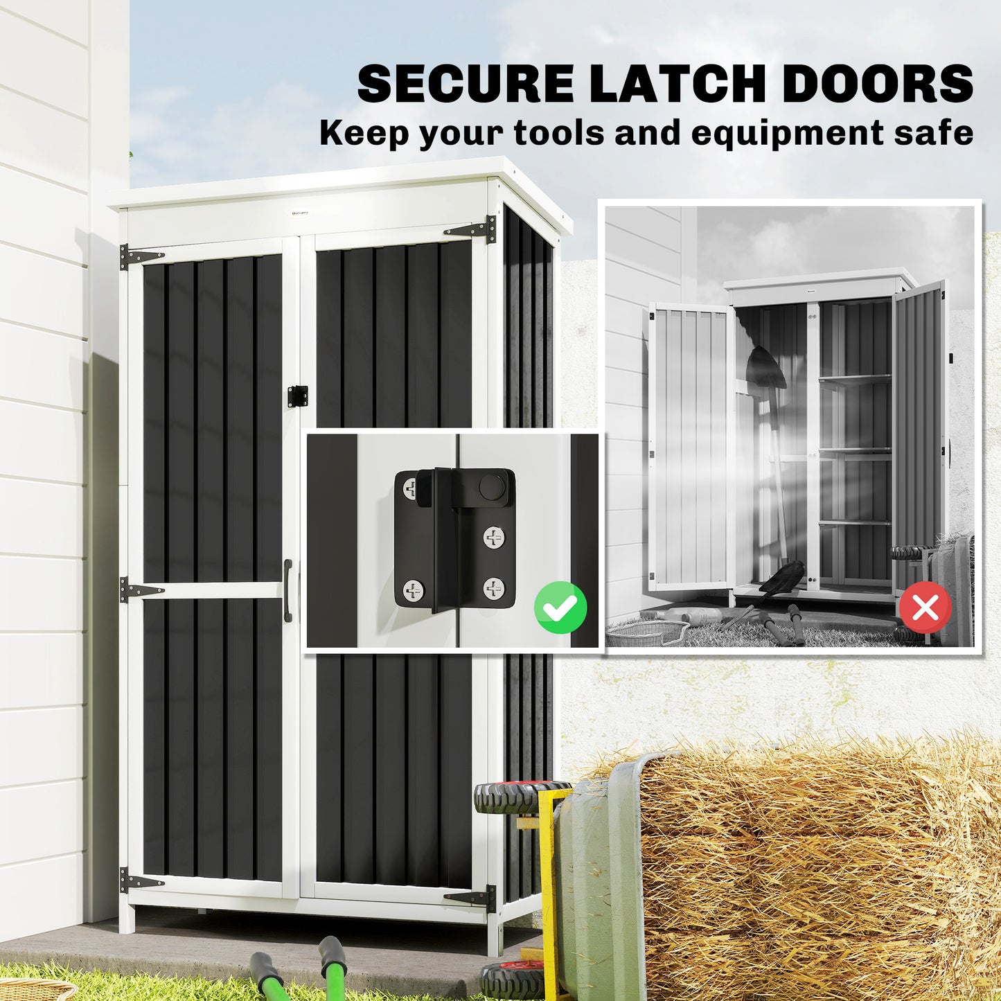 Outdoor Storage Cabinet with Removable Shelves