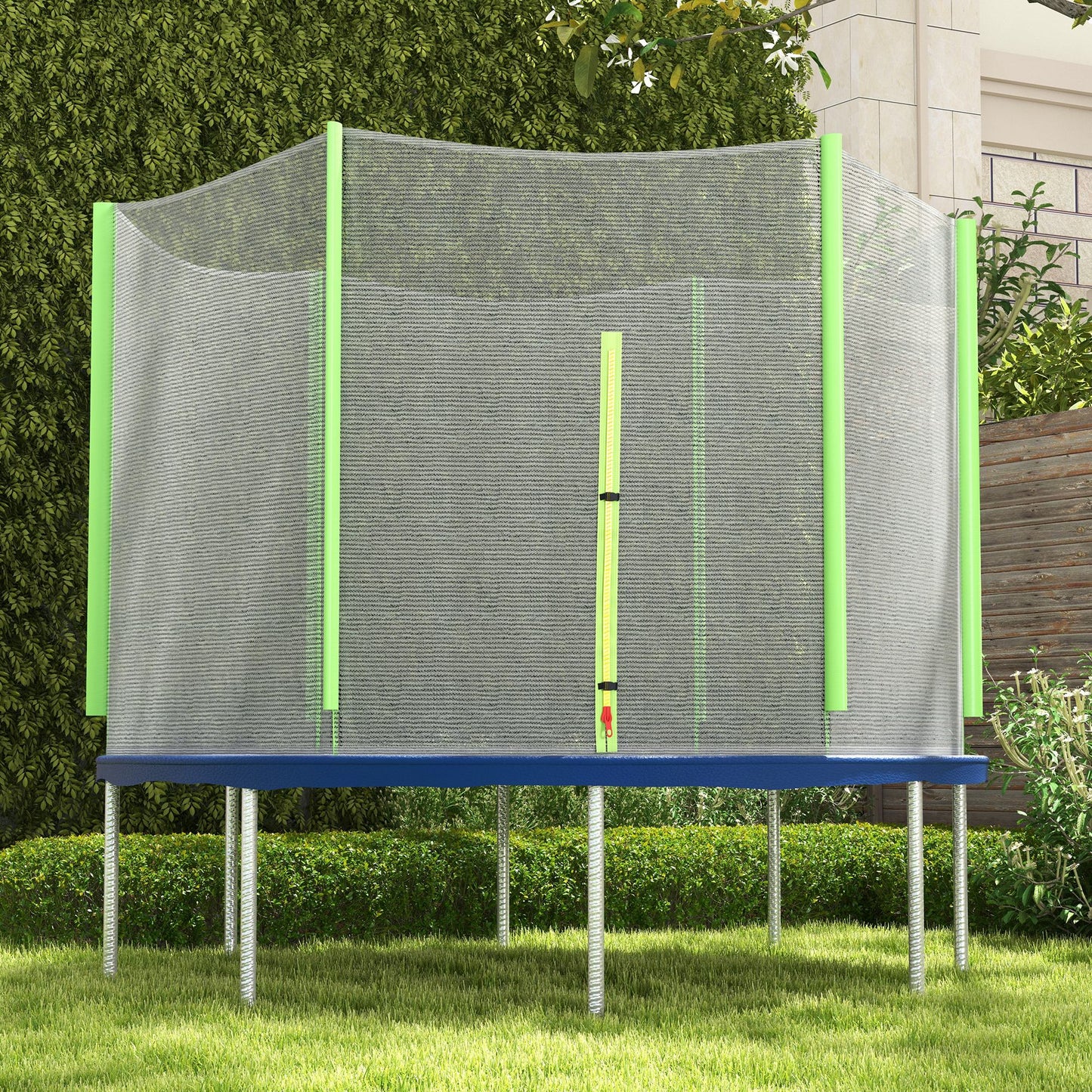 10ft Trampoline Net Replacement with 6 Plastic Pole Covers