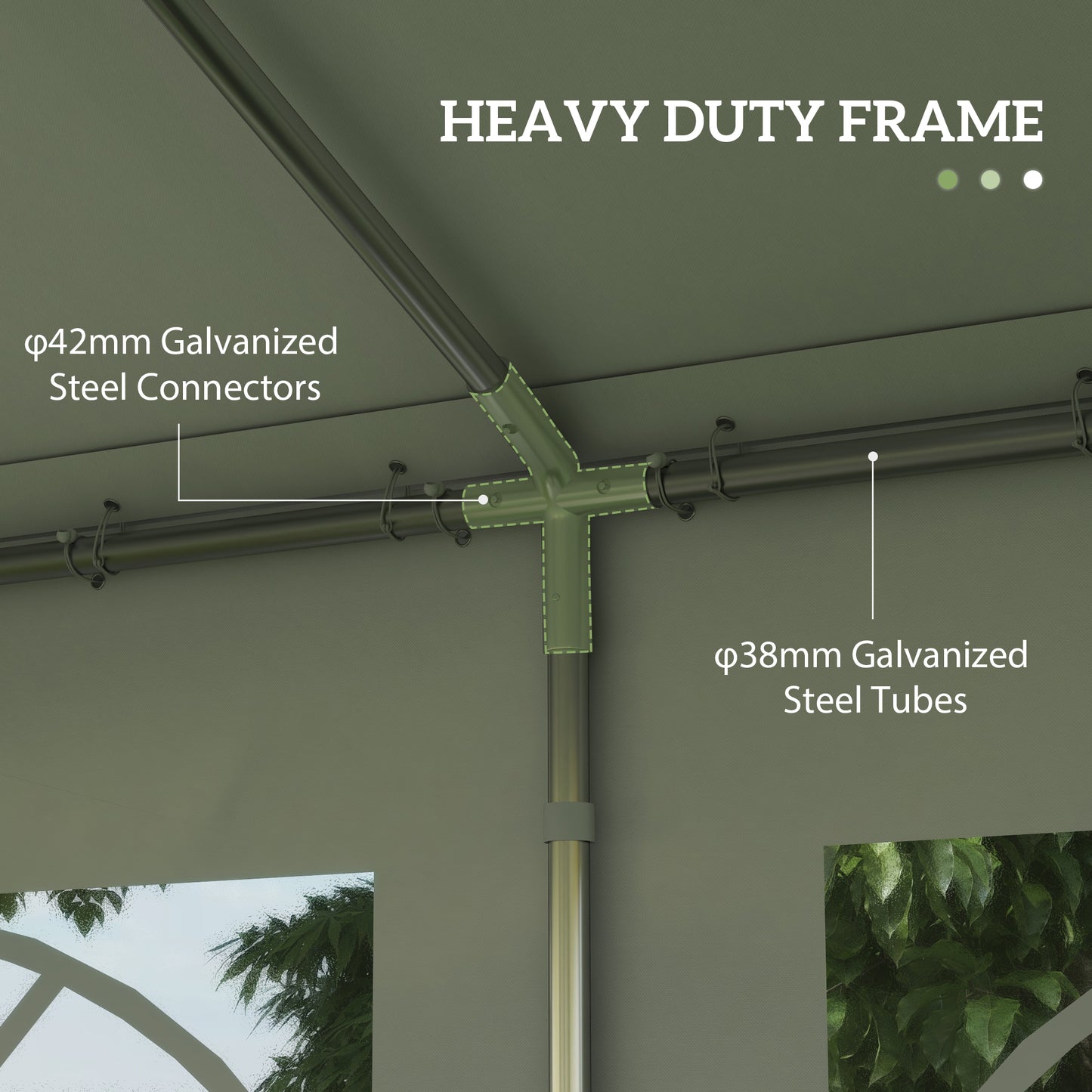6m x 4m Heavy Duty Garden Gazebo for Parties, Wedding and Events