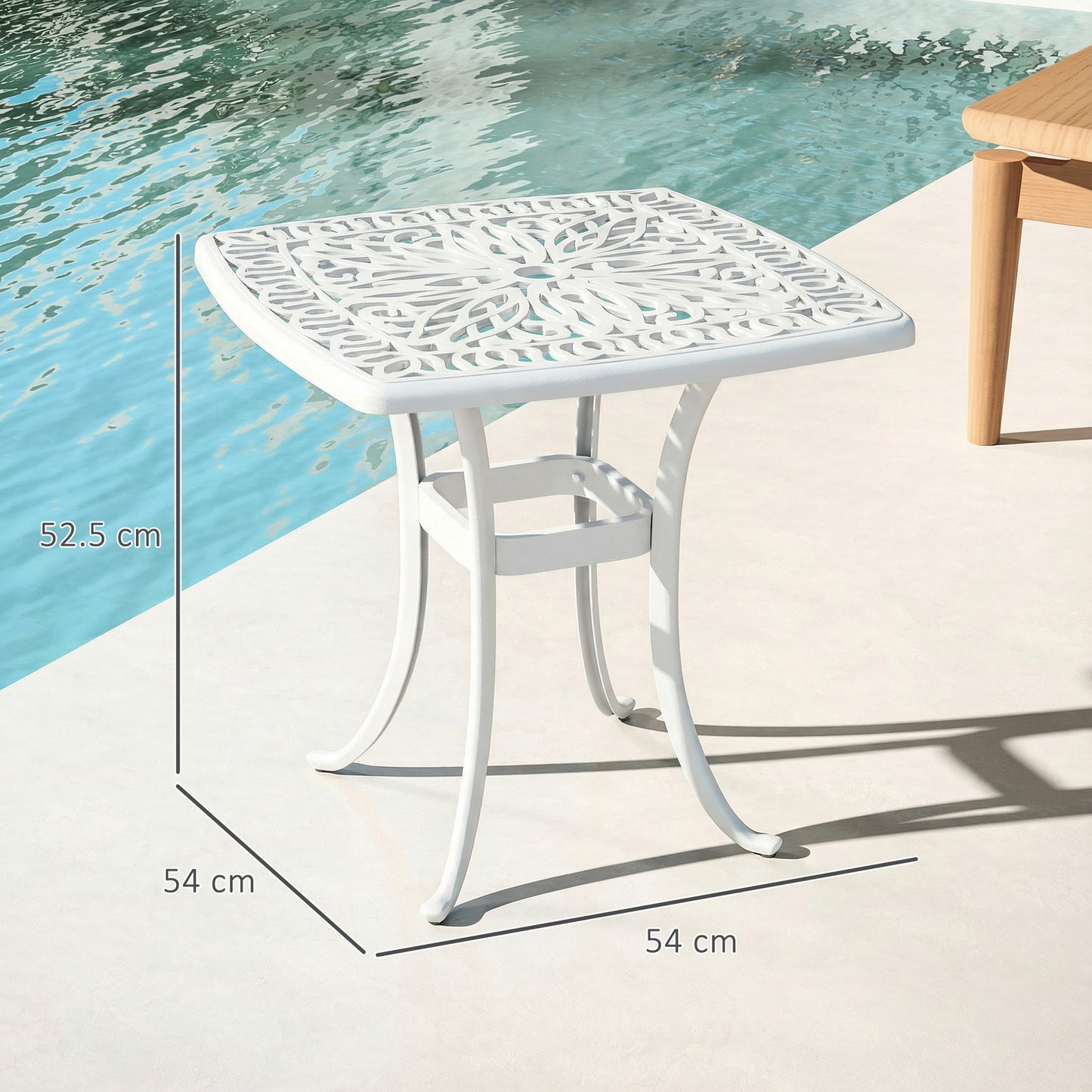 Outdoor Garden Table with 38mm Dia. Umbrella Hole