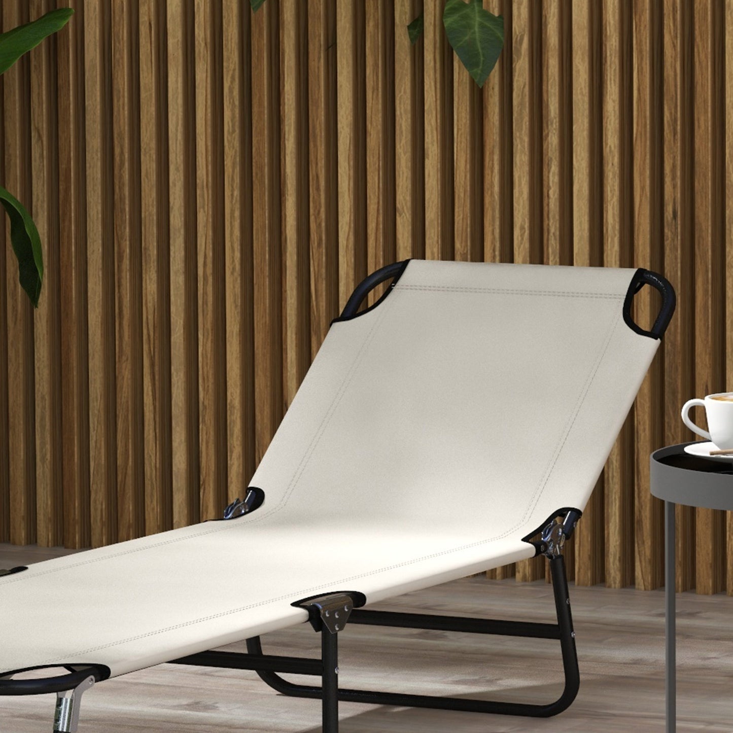 Garden Sun Lounger, with Five-Position Back (1)