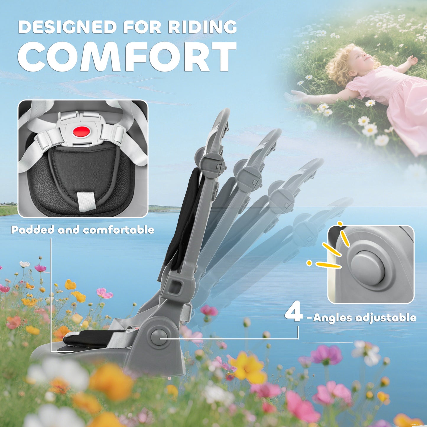 6 in 1 Foldable Kids Trike with Adjustable Parent Handle & Canopy