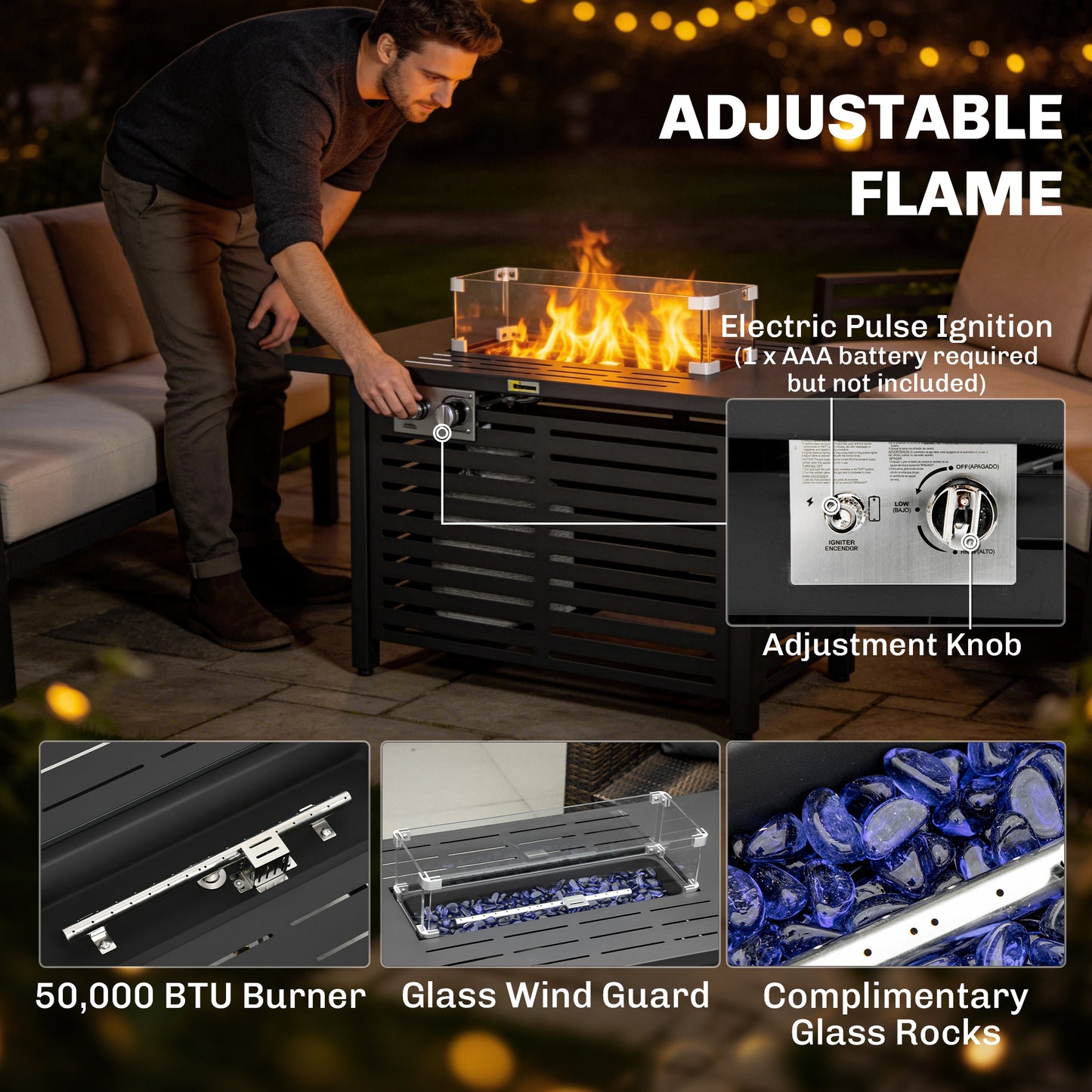 Propane Gas Fire Pit Table