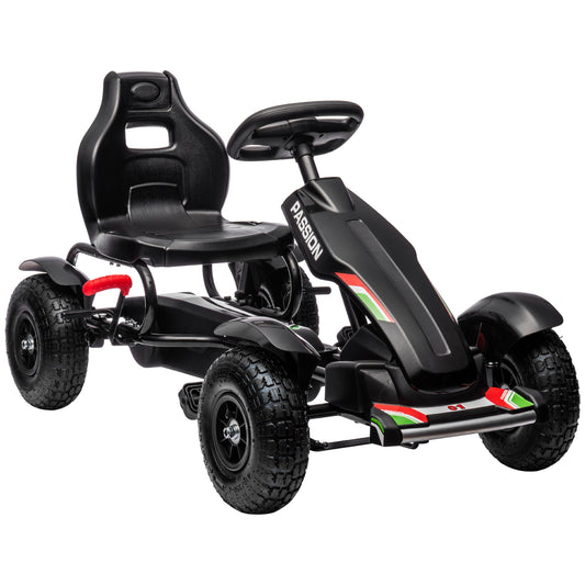 Metal Kids Pedal Go Kart with Adjustable Seat Inflatable Tyres