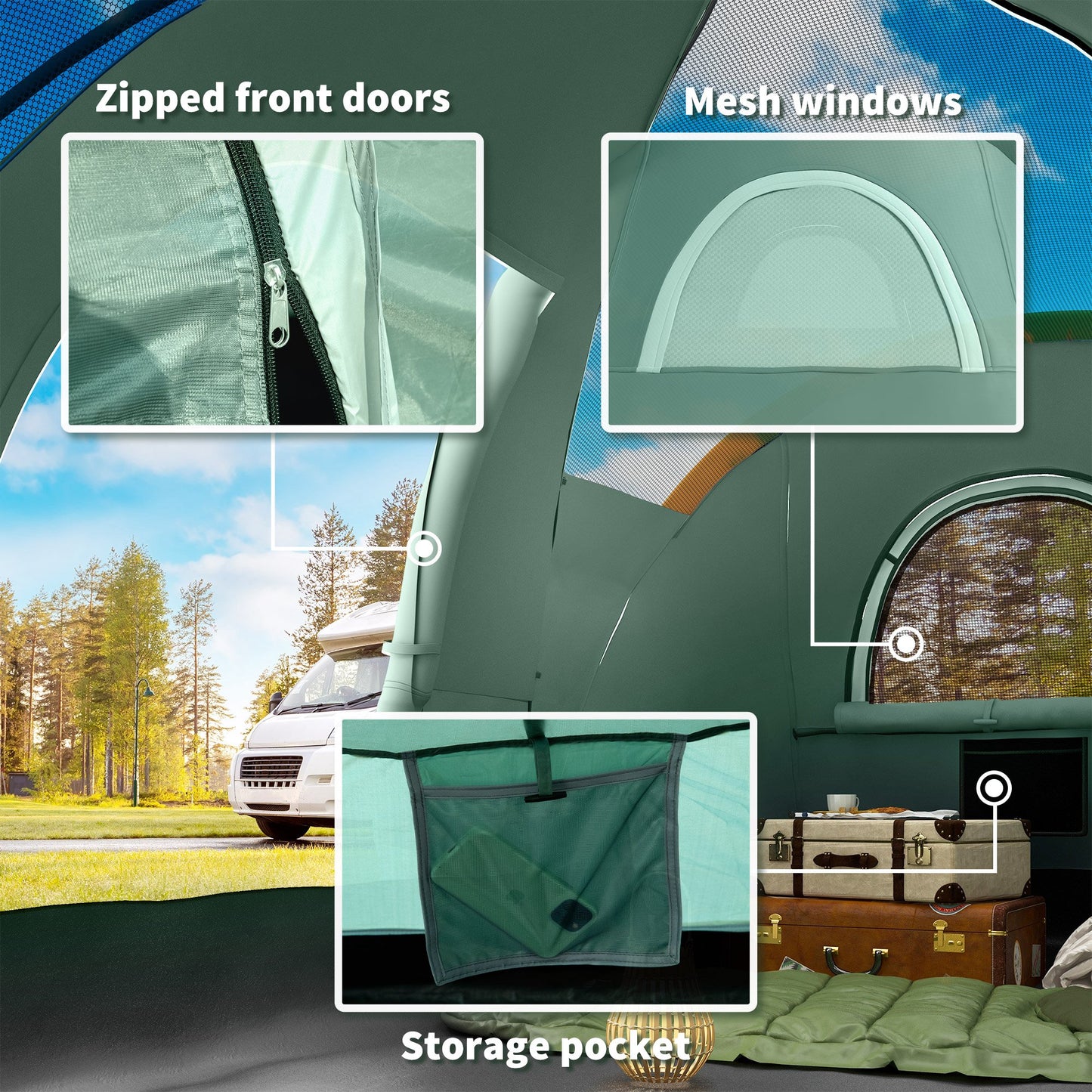 5-6 Man Dome Camping Tent