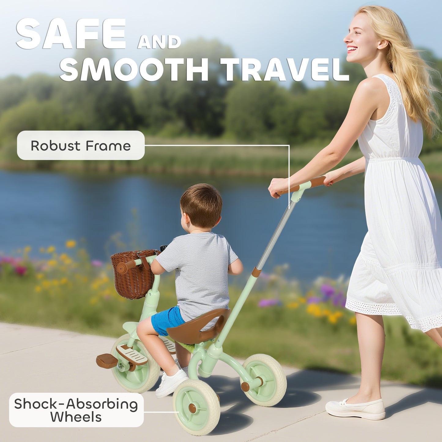 2-In-1 Toddler Trike for 2-5 Years Old