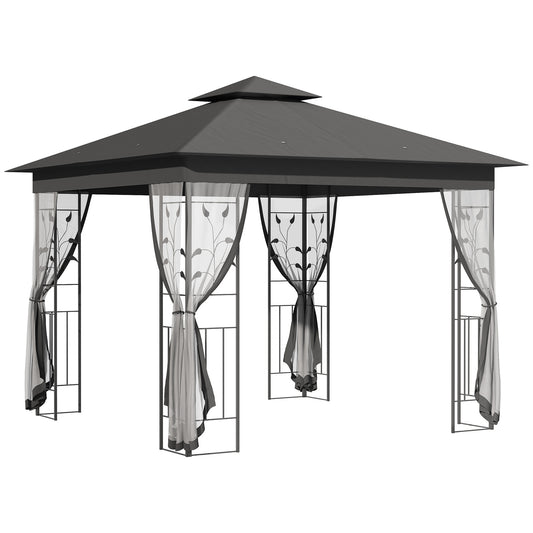 3 x 3(m) Steel Frame Double Roof Garden Gazebo
