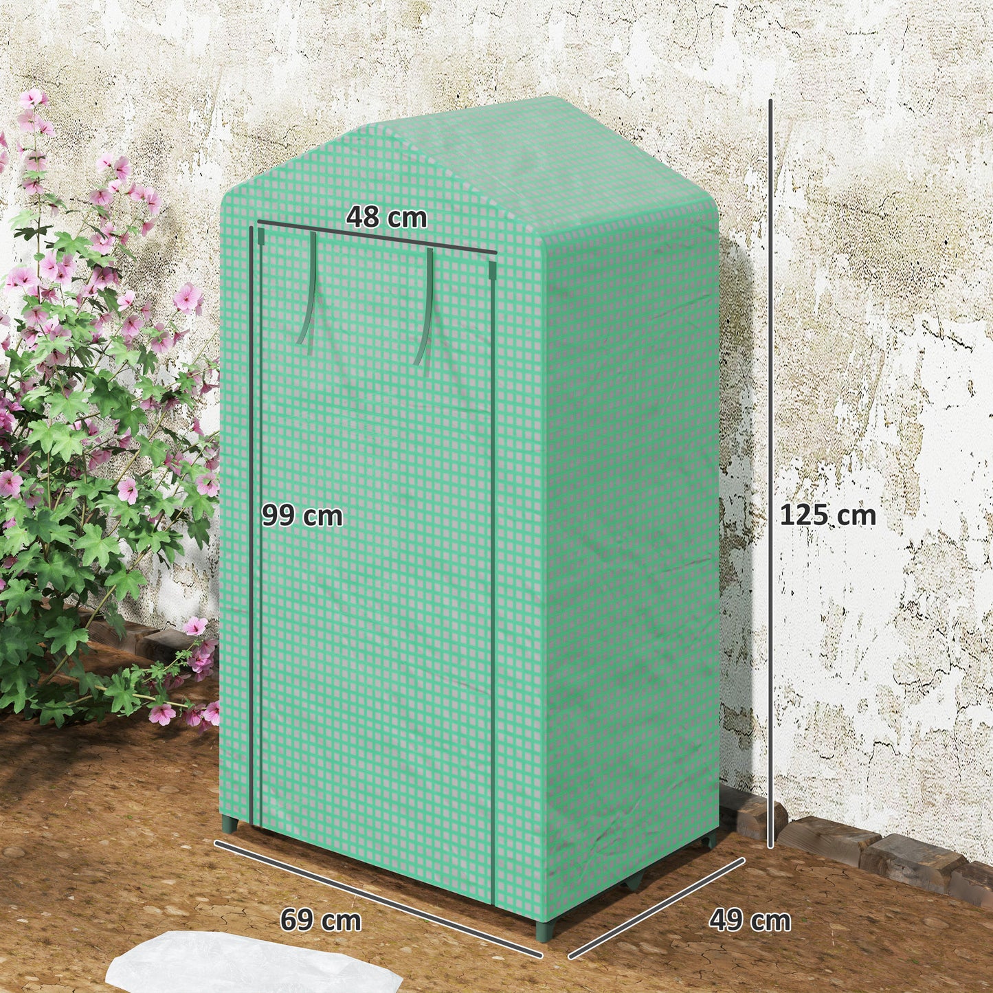 3 Tier Mini Greenhouse Portable Garden Grow House with Roll Up Door (1)