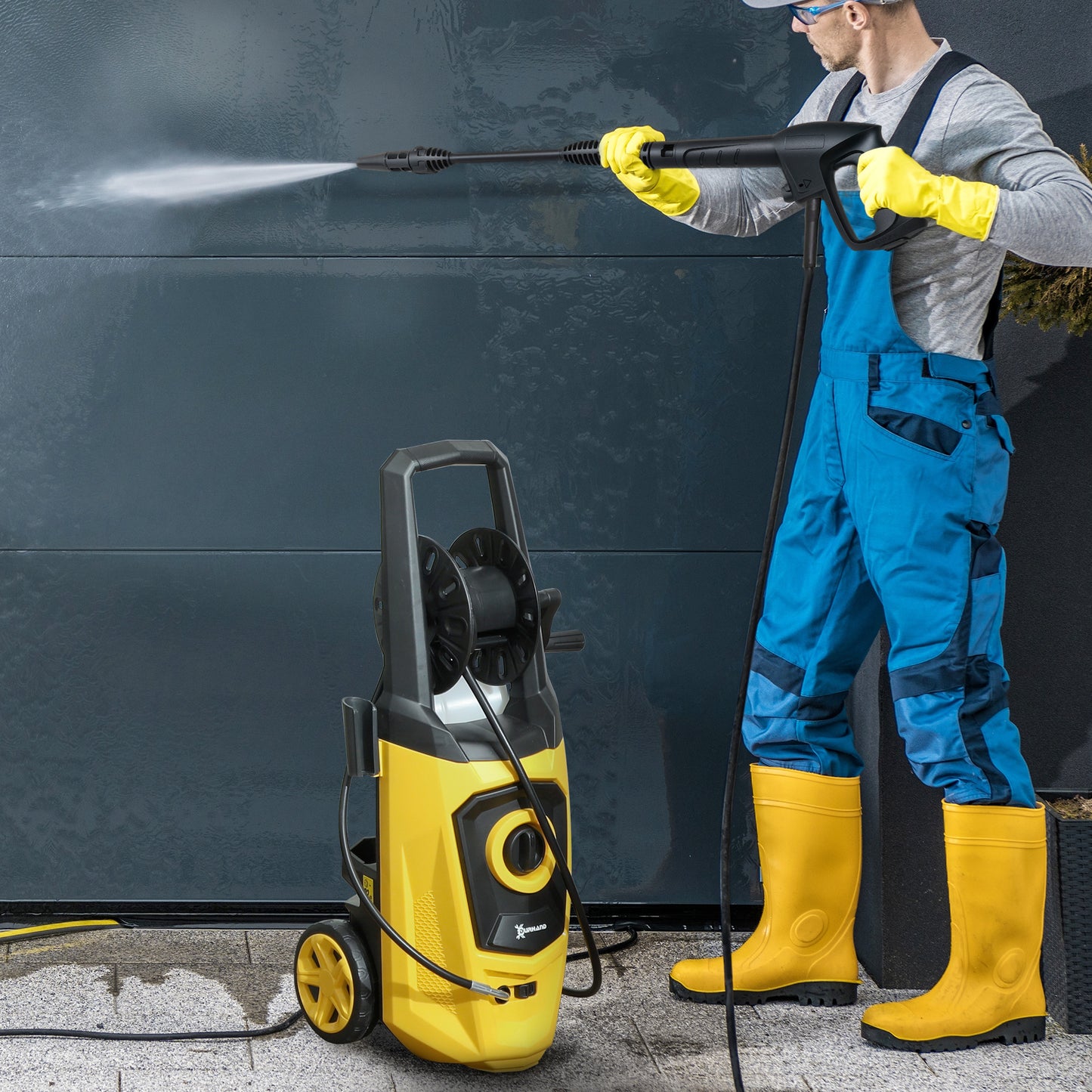 1800W High Pressure Washer, 150 Bar Pressure, 510 L/h Flow