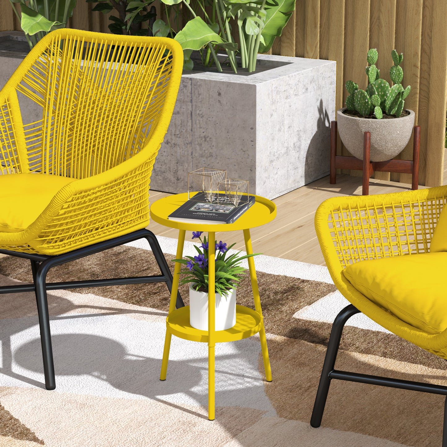 Two-Tier Metal Garden Table