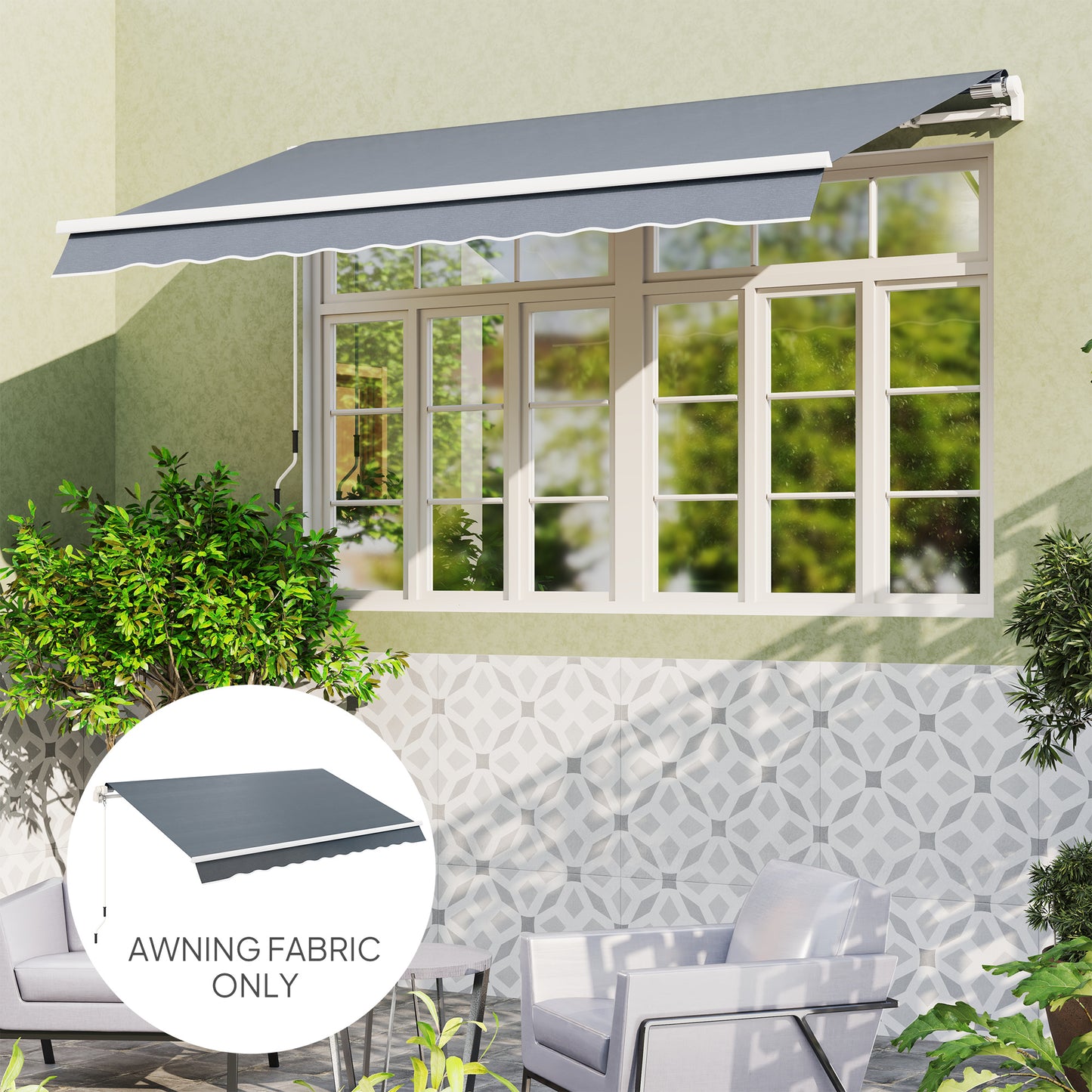 Awning Replacement Canopy, Water Resistant UPF 50+ Sun Shade Cover