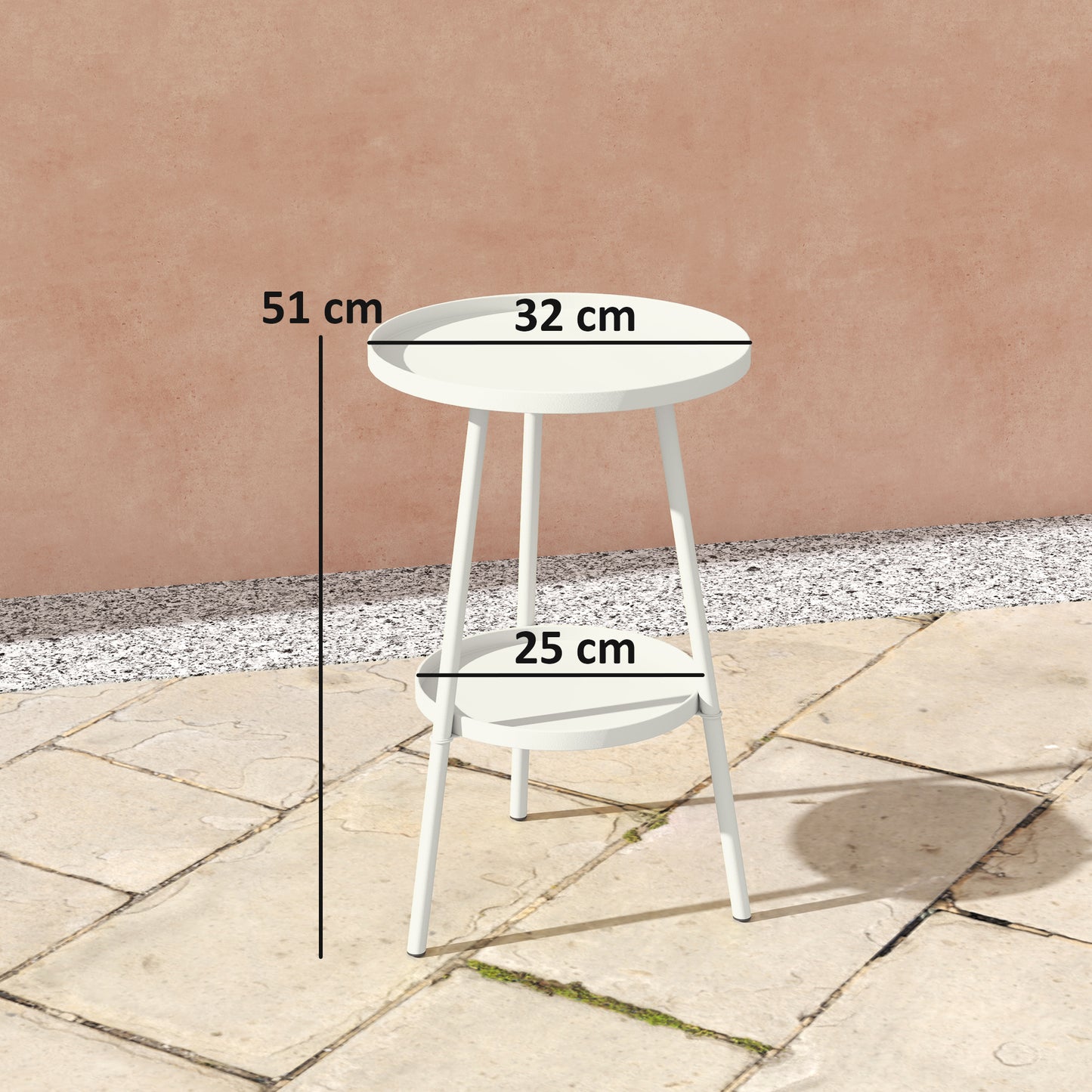 Two-Tier Metal Garden Table