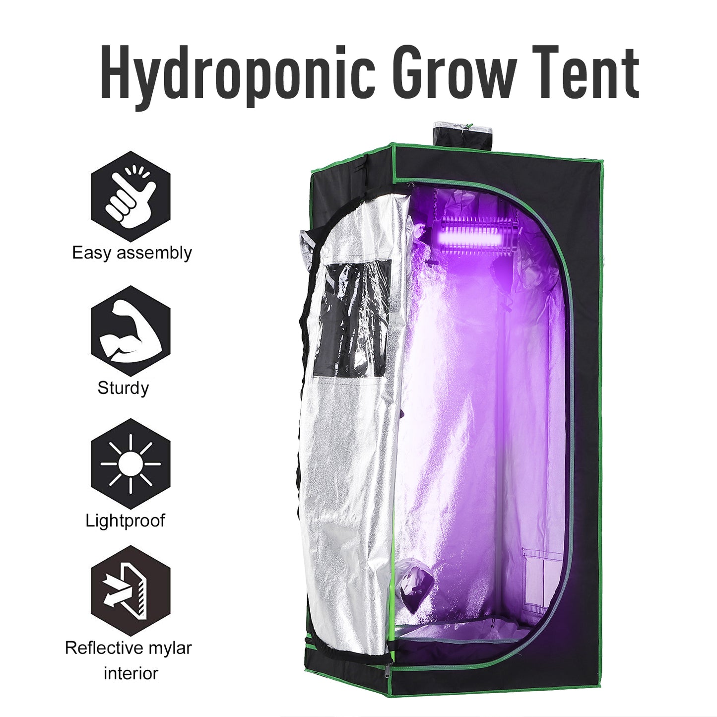 Grow Tent Reflective Mylar Hydroponic with Adjustable Vents