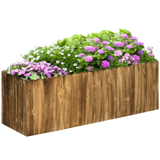 172L Raised Garden Bed, Wooden Rectangle Planter Box