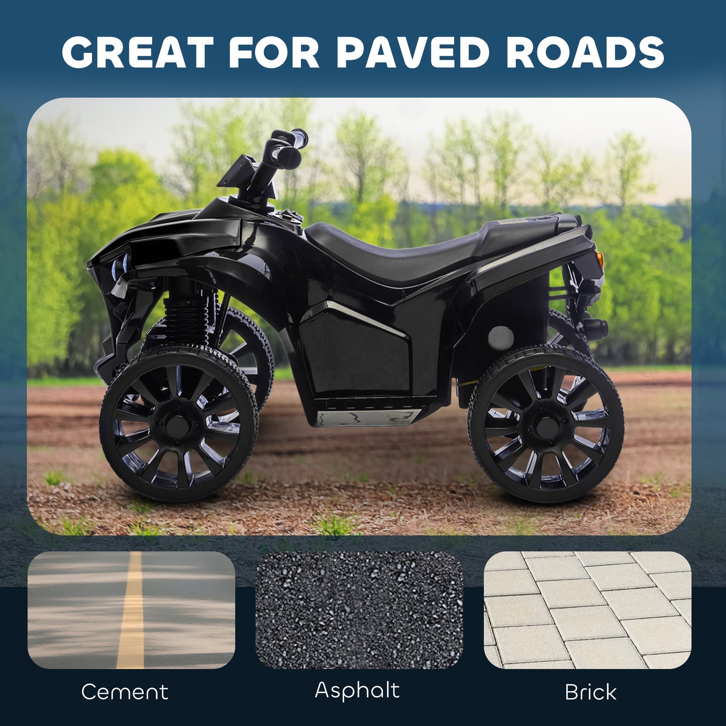 6V Kids ATV, 4 Wheeler Electric Ride on Car with Music