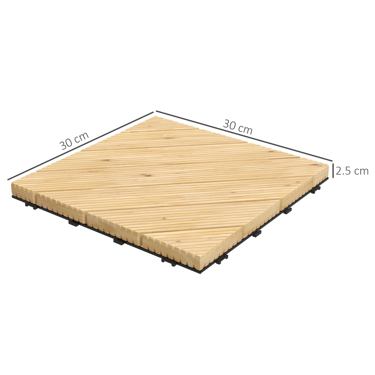 27 Pcs Wooden Interlocking Decking Tiles (2)