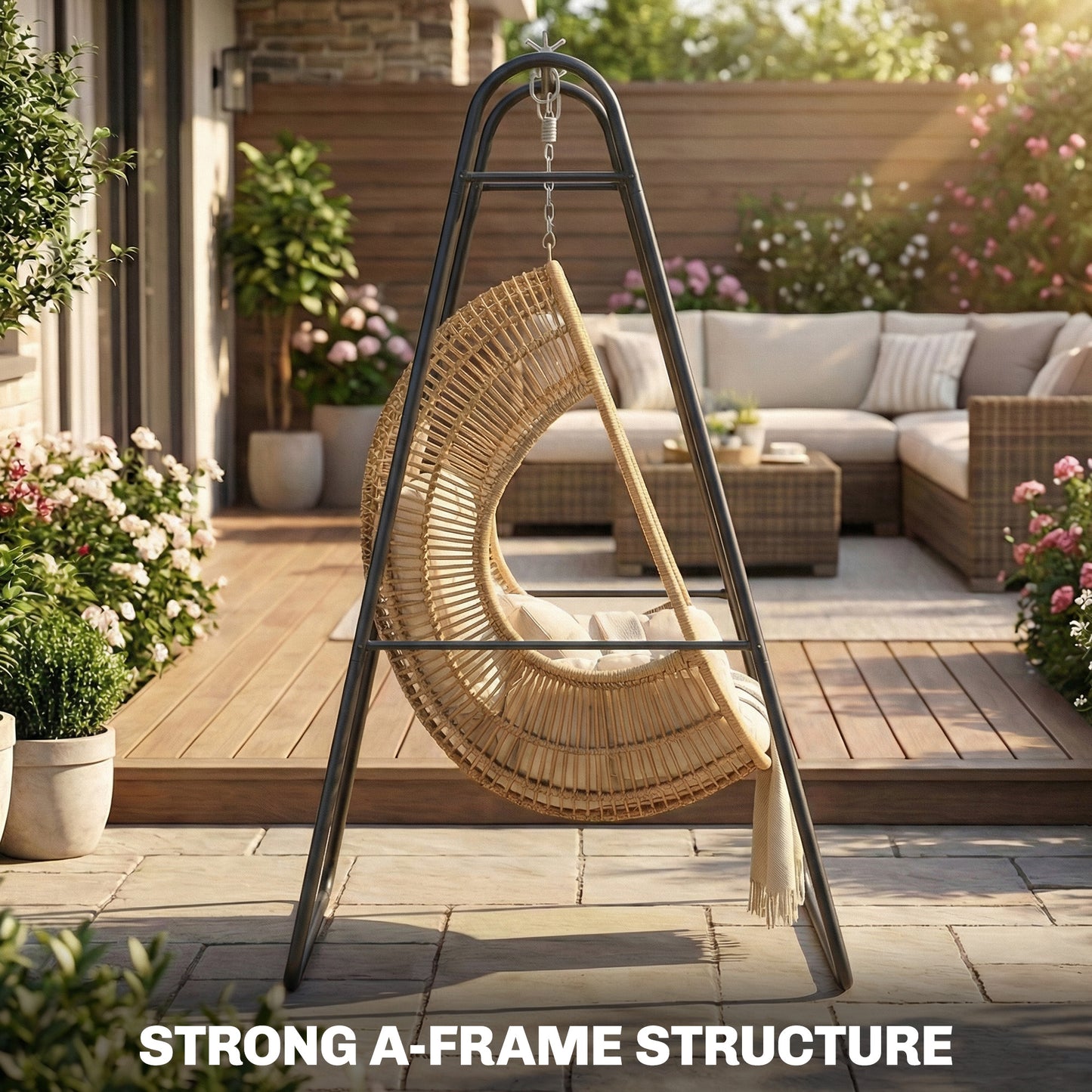 Hammock Chair Stand Only 150KG Load Capacity for Indoor Outdoor