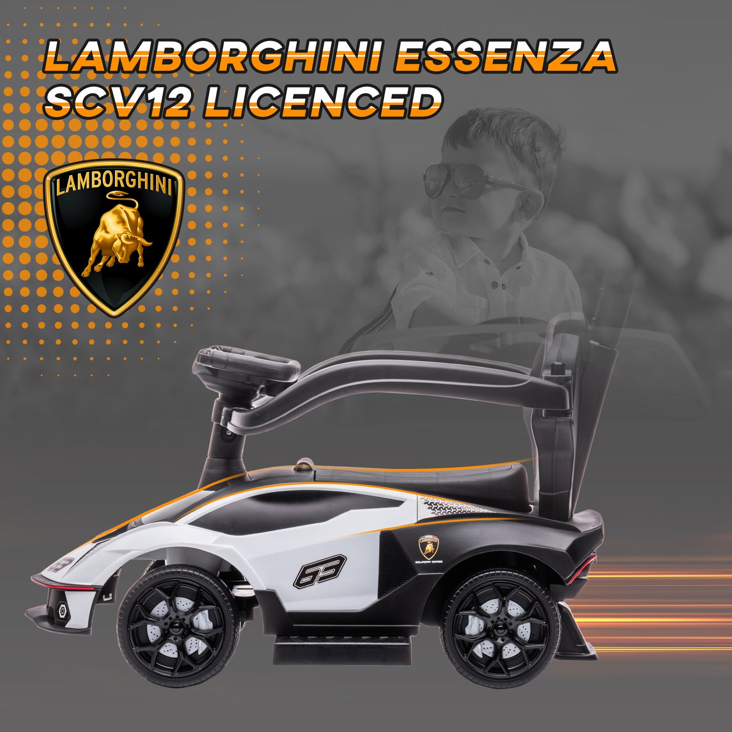 Licensed 2 in 1 Baby Ride on Push Car Toddler Push Along Car