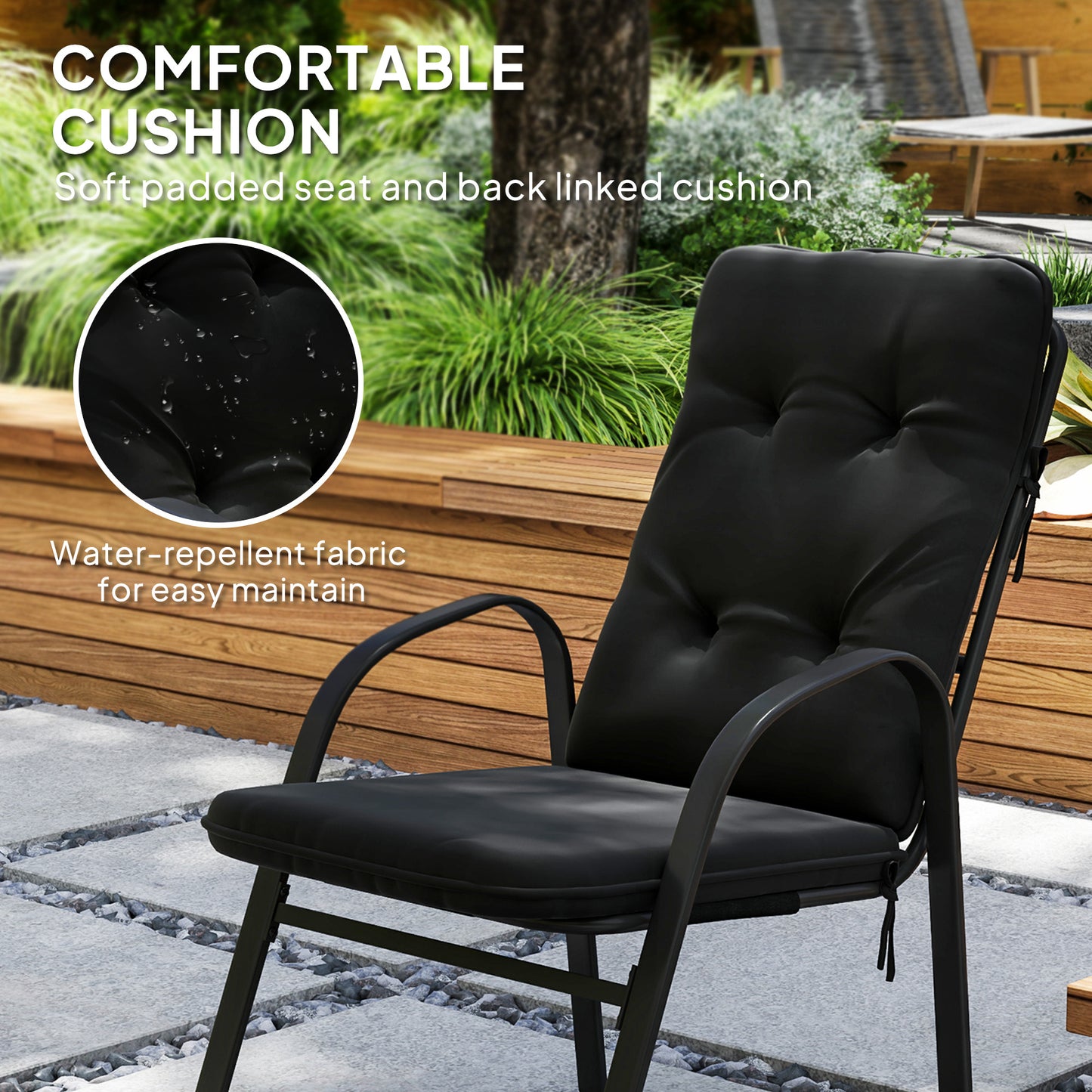 Seven-Piece Garden Dining Set with Cushions
