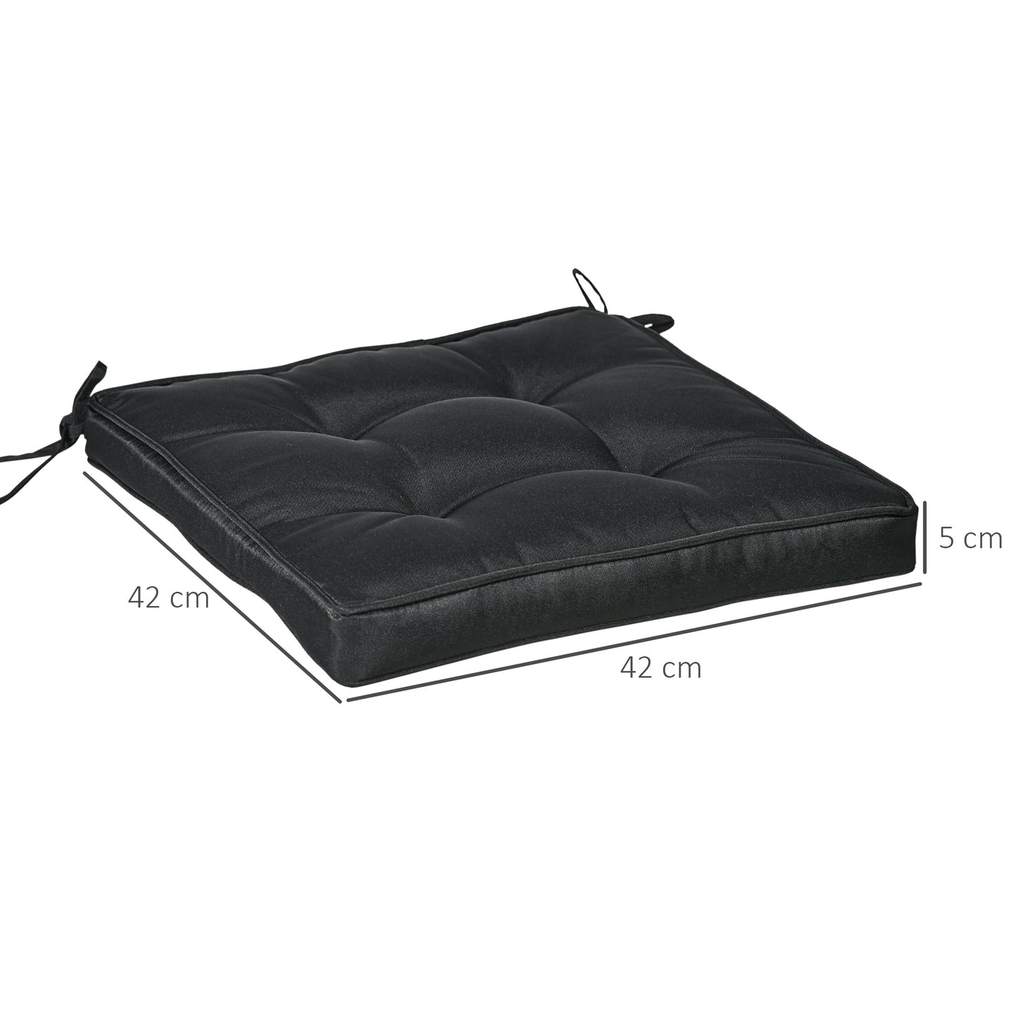 Garden Seat Cushion with Ties
