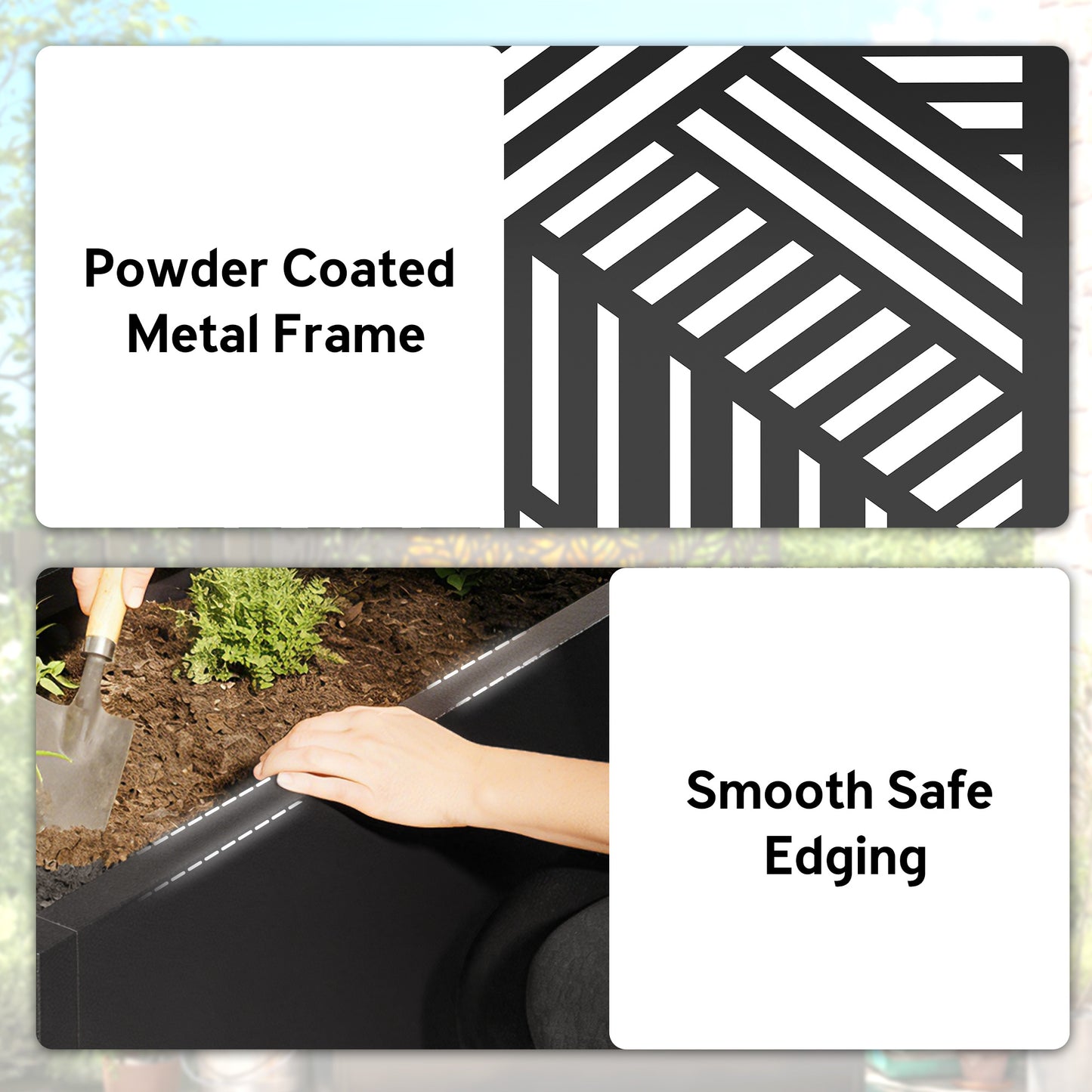 Metal Garden Bed for Garden with Trellis (3)