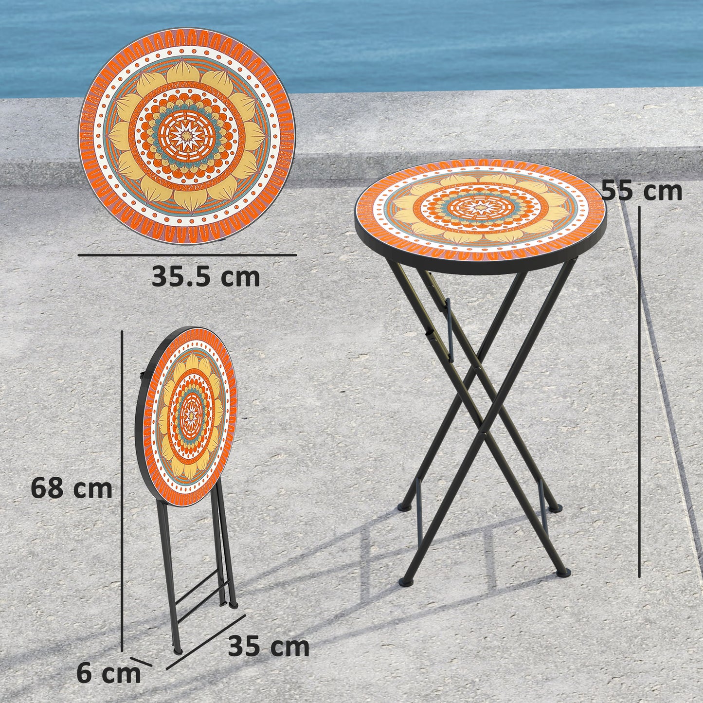 Mosaic Outdoor Garden Table