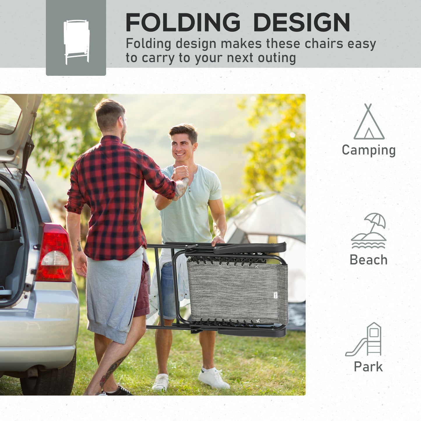 Pieces Patio Folding Chair Set