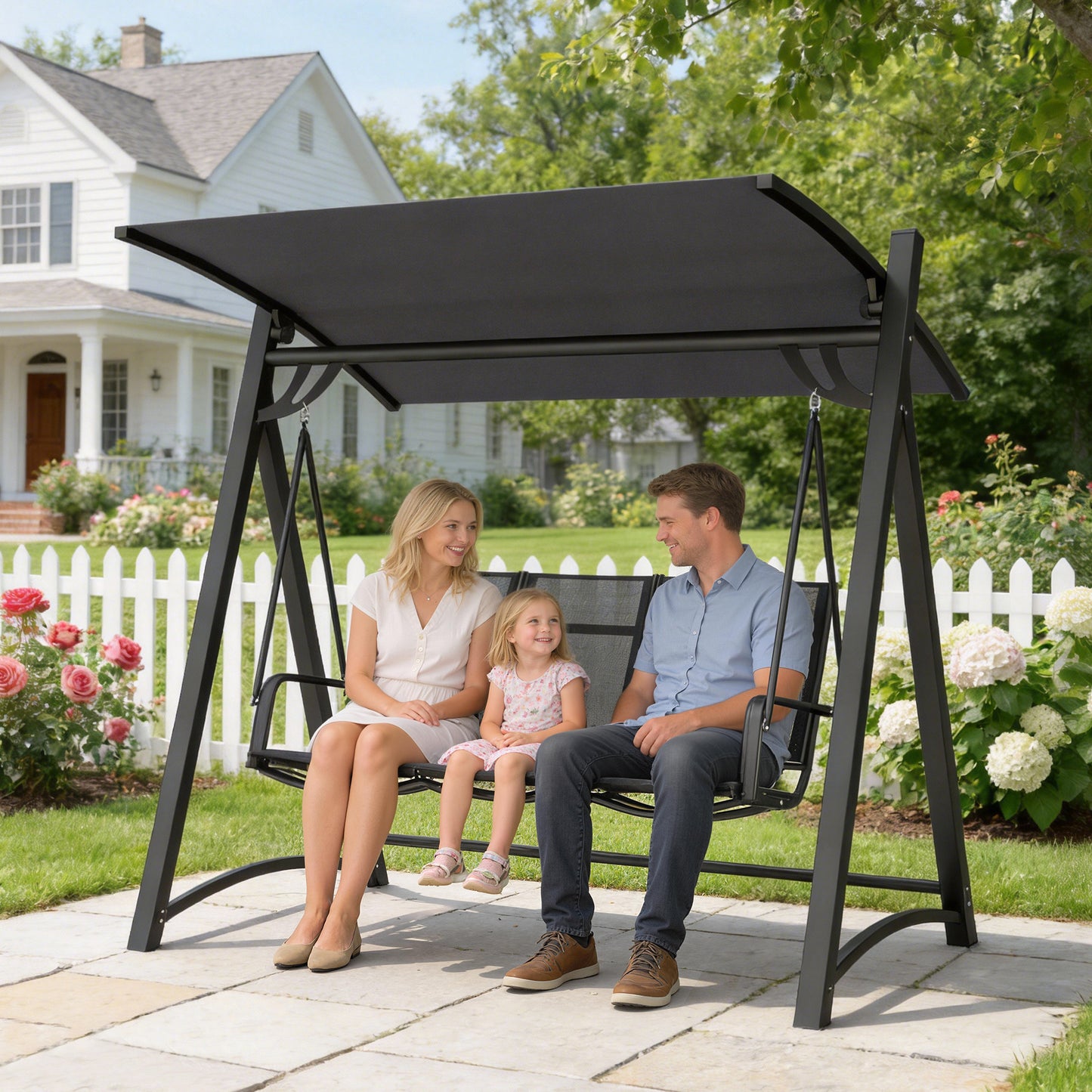 3 Seater Swing Chair, Garden Swing Bench (1)