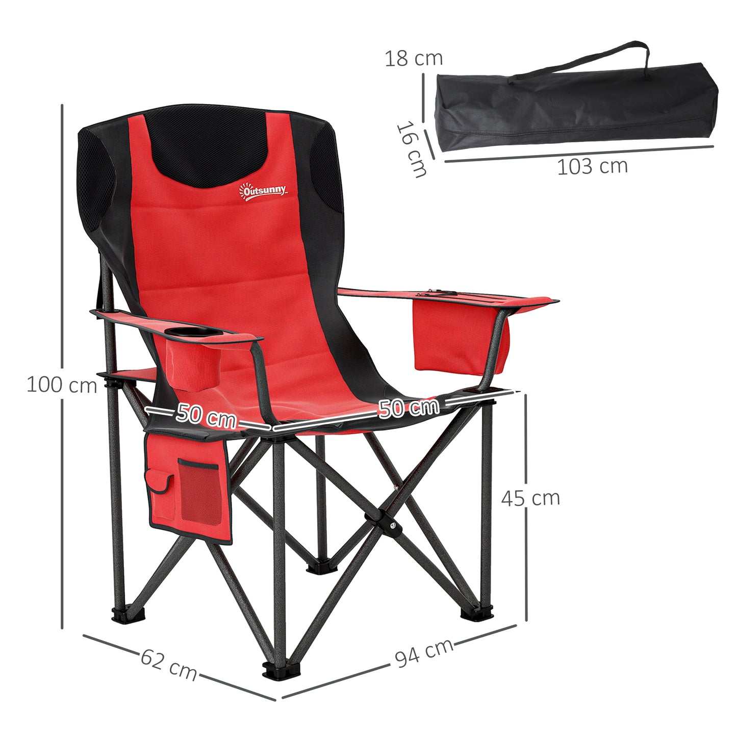 Set of 2 Folding Camping Chairs