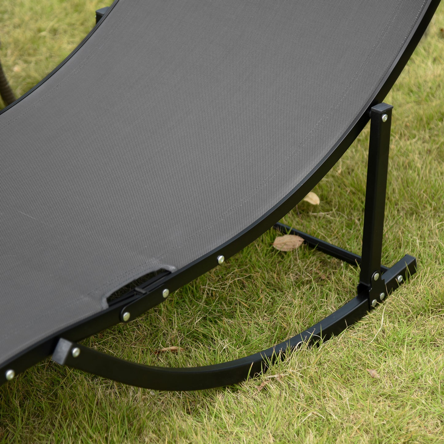 Set of 2 S-shaped Foldable Lounge Chair Sun Lounger Reclining
