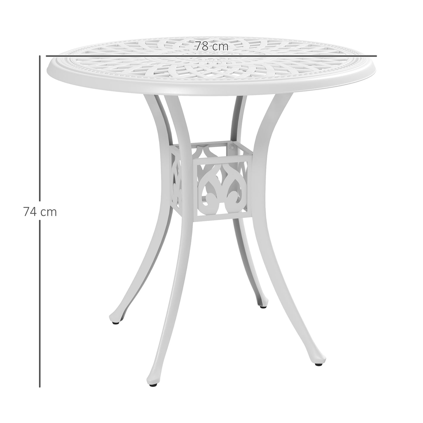 78 cm Round Garden Dining Table