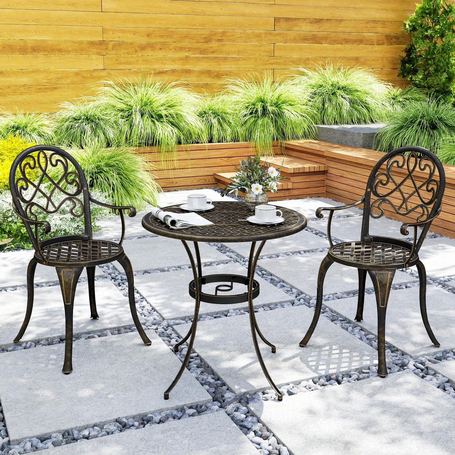 Three-Piece Elegant Aluminium Garden Set