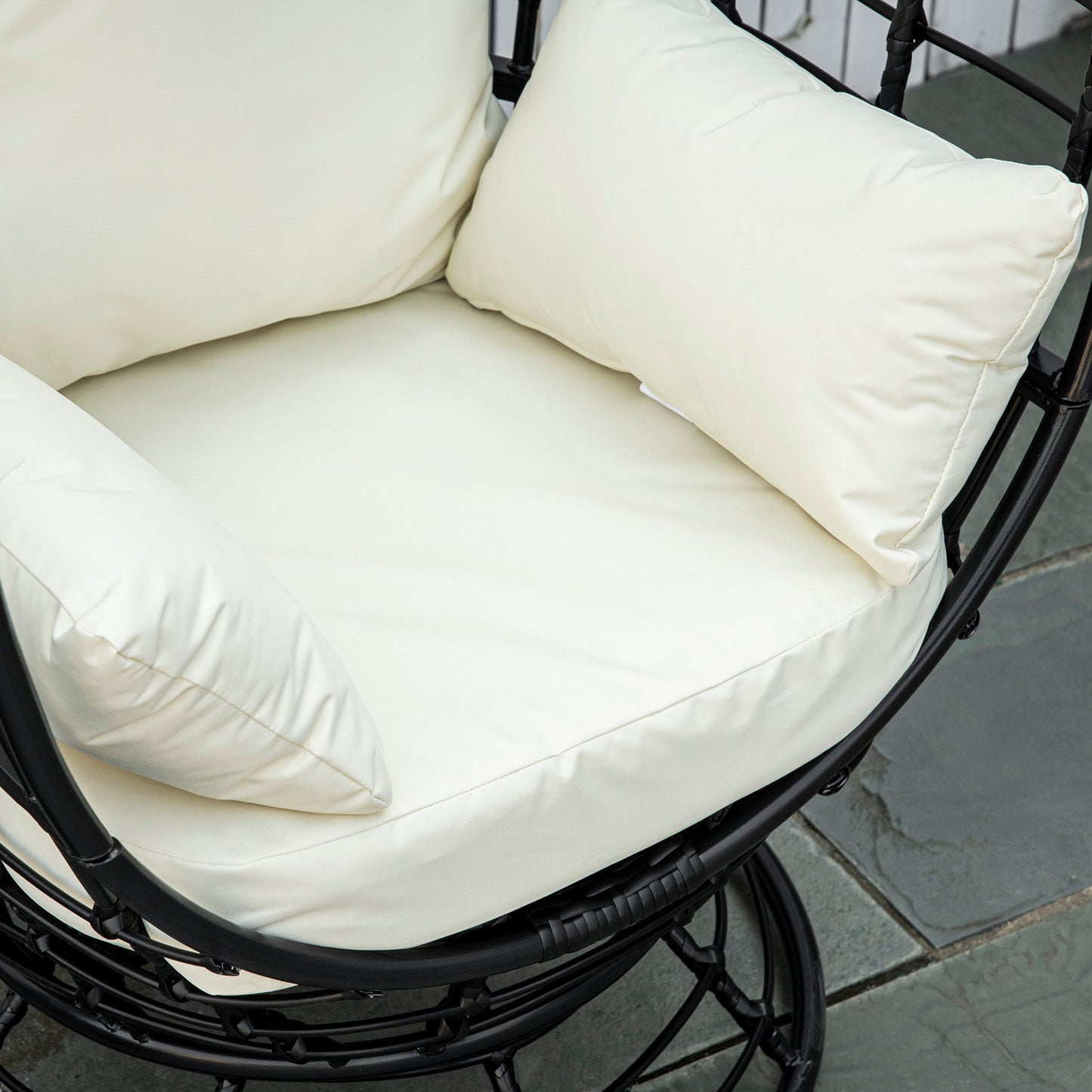 360° Swivel Egg Chair, Garden Rattan Swivel Chair