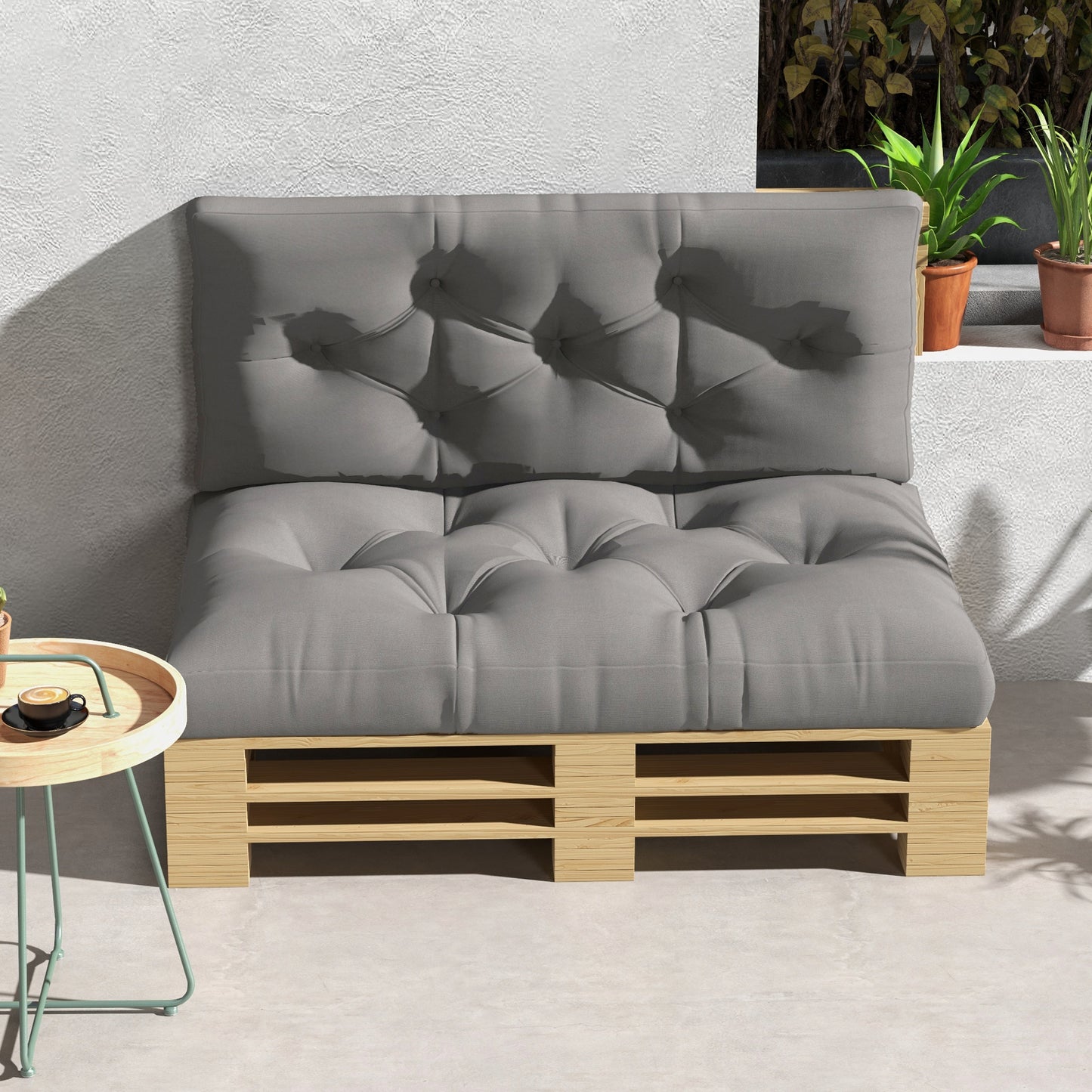 Seat and Back Padded Pallet Cushion Set