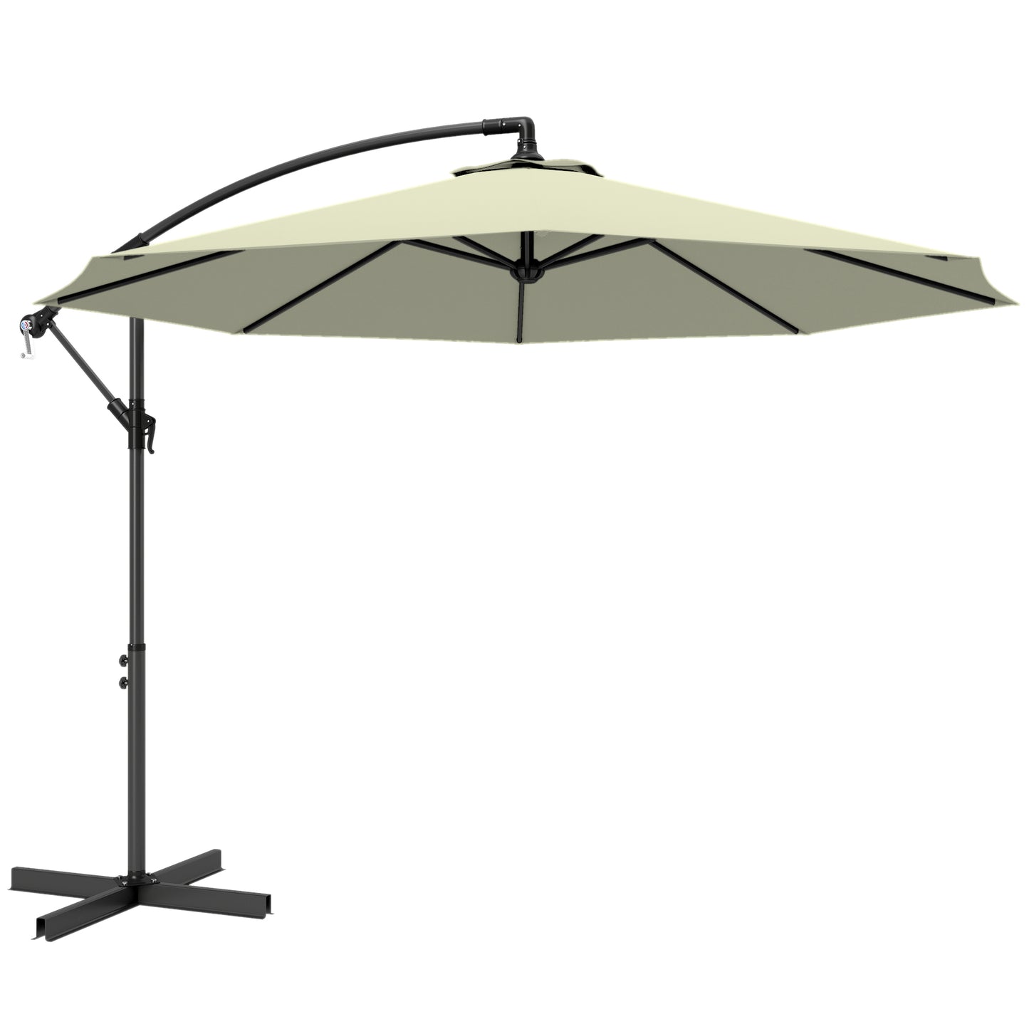 3m Overhanging Cantilever Parasol, with Cross Base (1)