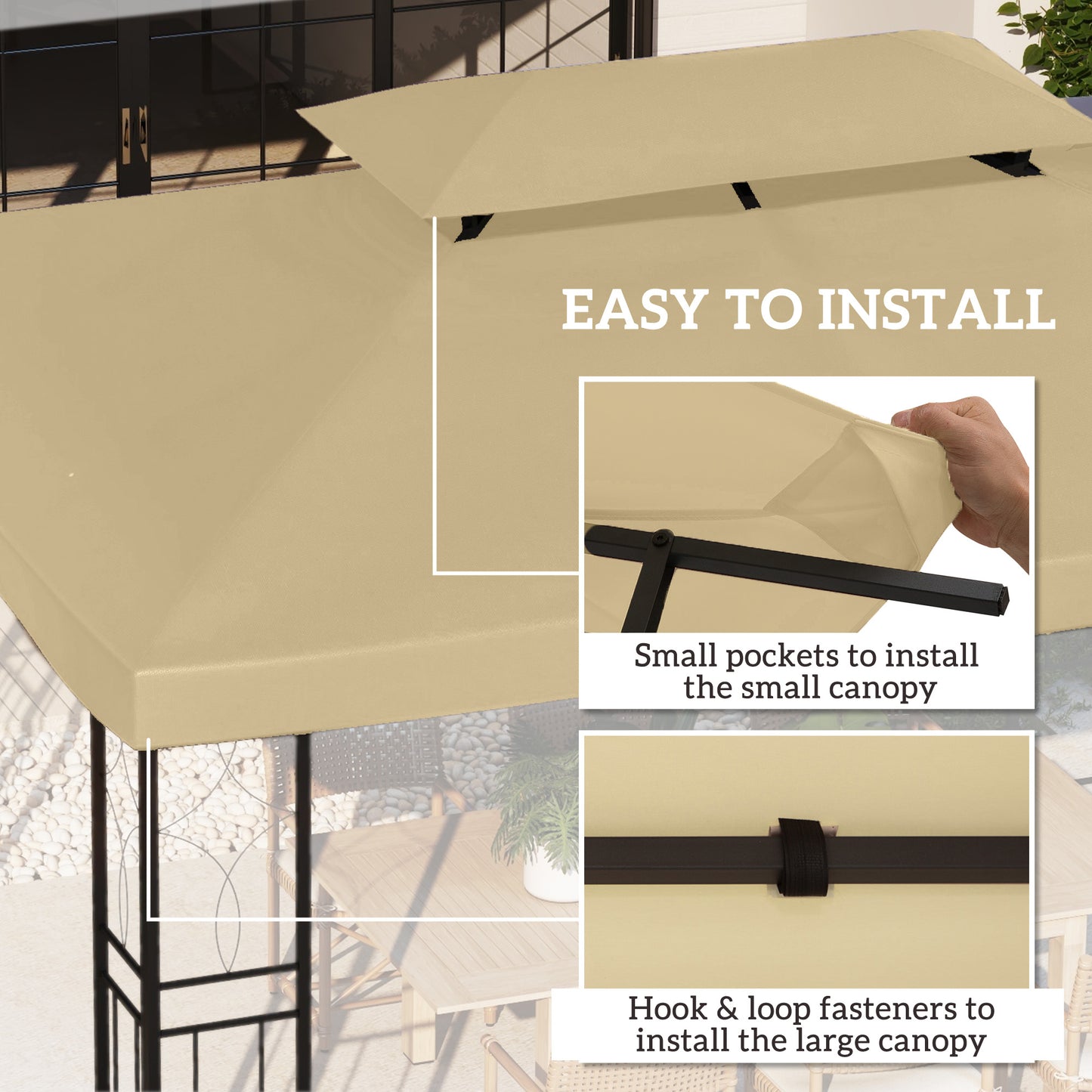 Gazebo Roof Replacement, for 3 x 4m Frames