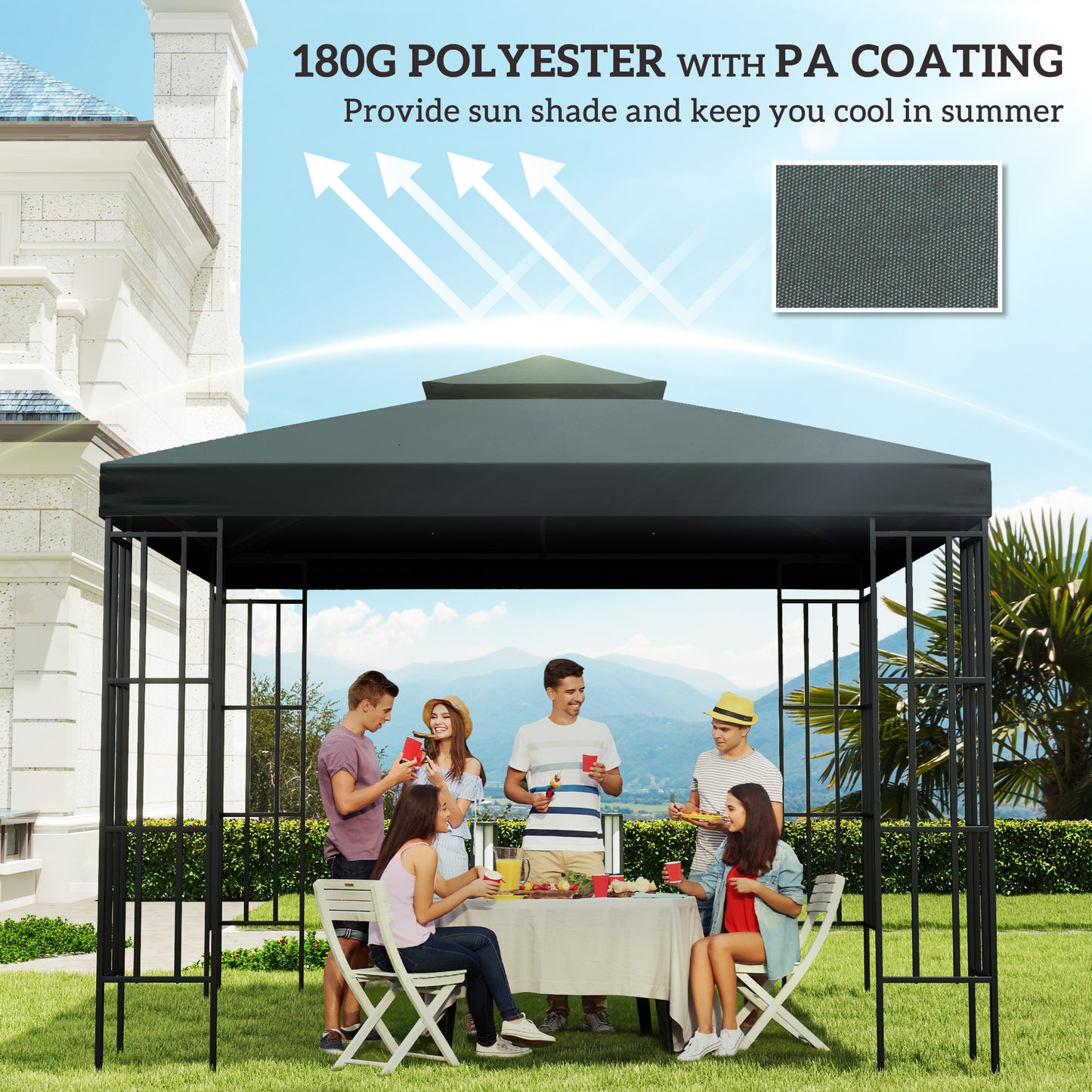 Gazebo Roof Replacement, for 3 x 3(m) Frames