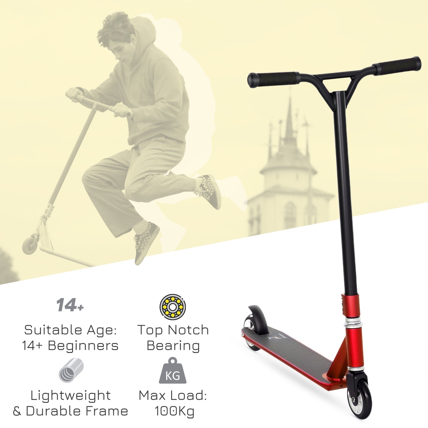 Stunt Scooter, 360° Entry Level Tricks Scooter w/ Lightweight (1)