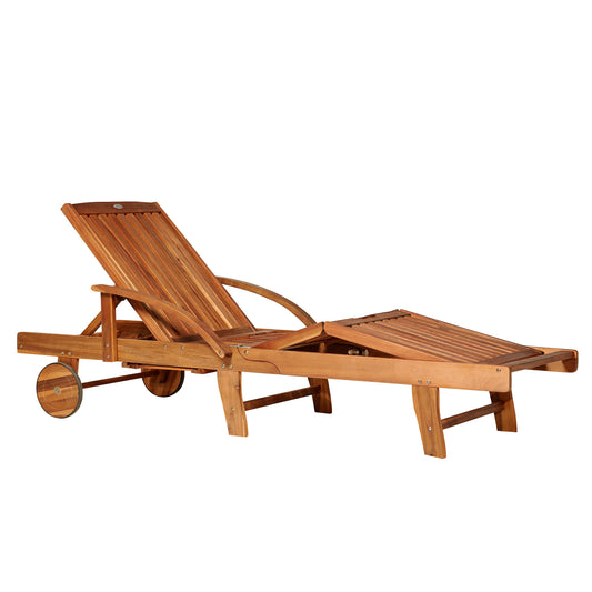 Folding Wooden Sun Lounger