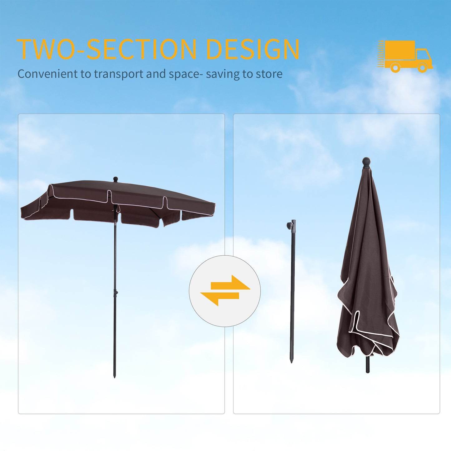 Garden Parasol Umbrella, Outdoor Market Table Umbrella