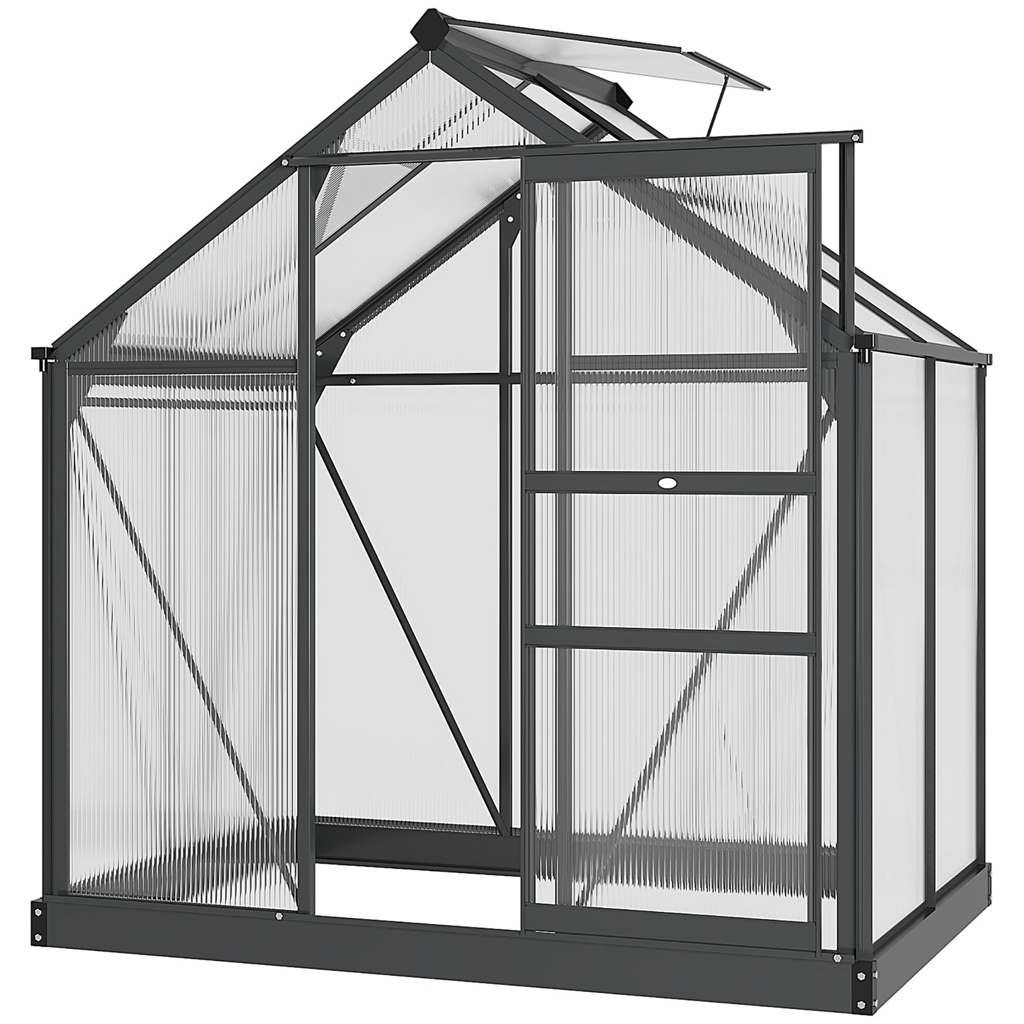 6 x 4ft Polycarbonate Greenhouse (1)