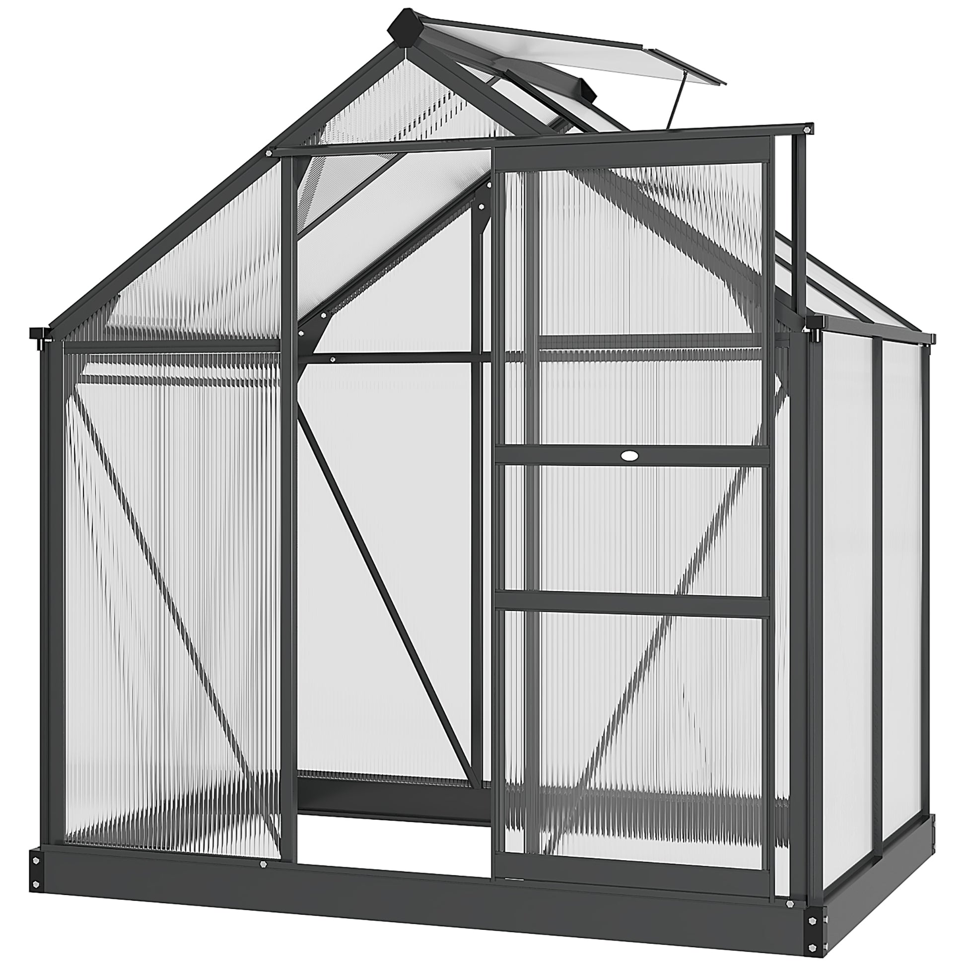 6 x 4ft Polycarbonate Greenhouse (1)