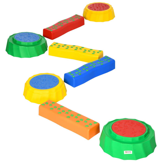 Eight-Piece Kids Stepping Stones, with Non-Slip Surface & Bottom
