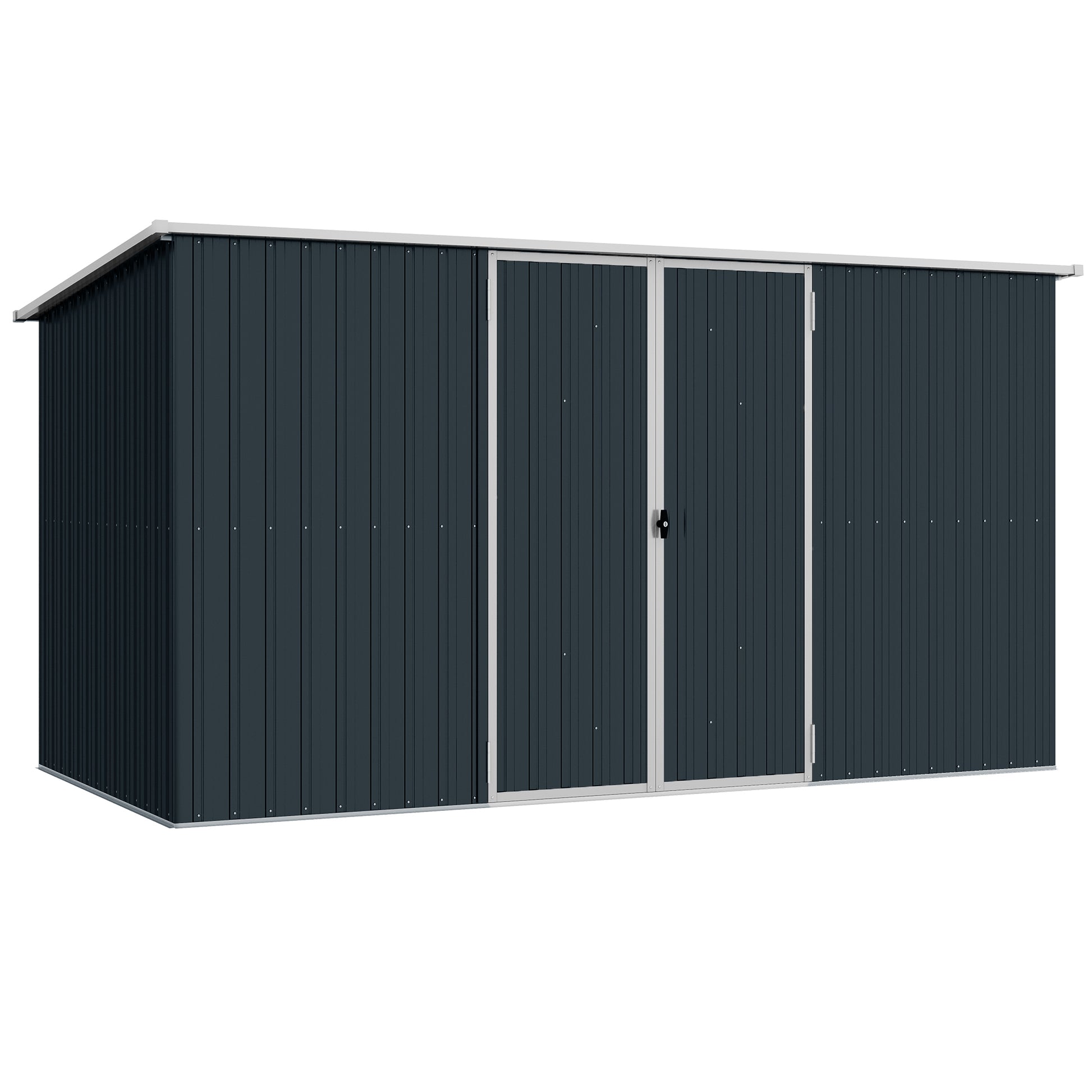 11 x 5.6ft Galvanised Steel Garden Shed, Metal Shed